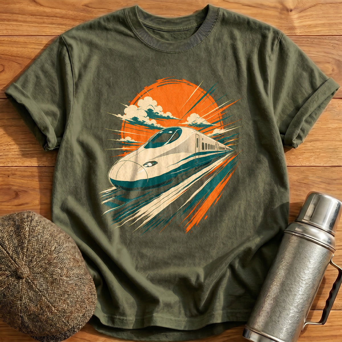 Anime Bullet 44 T-Shirt - Military Green