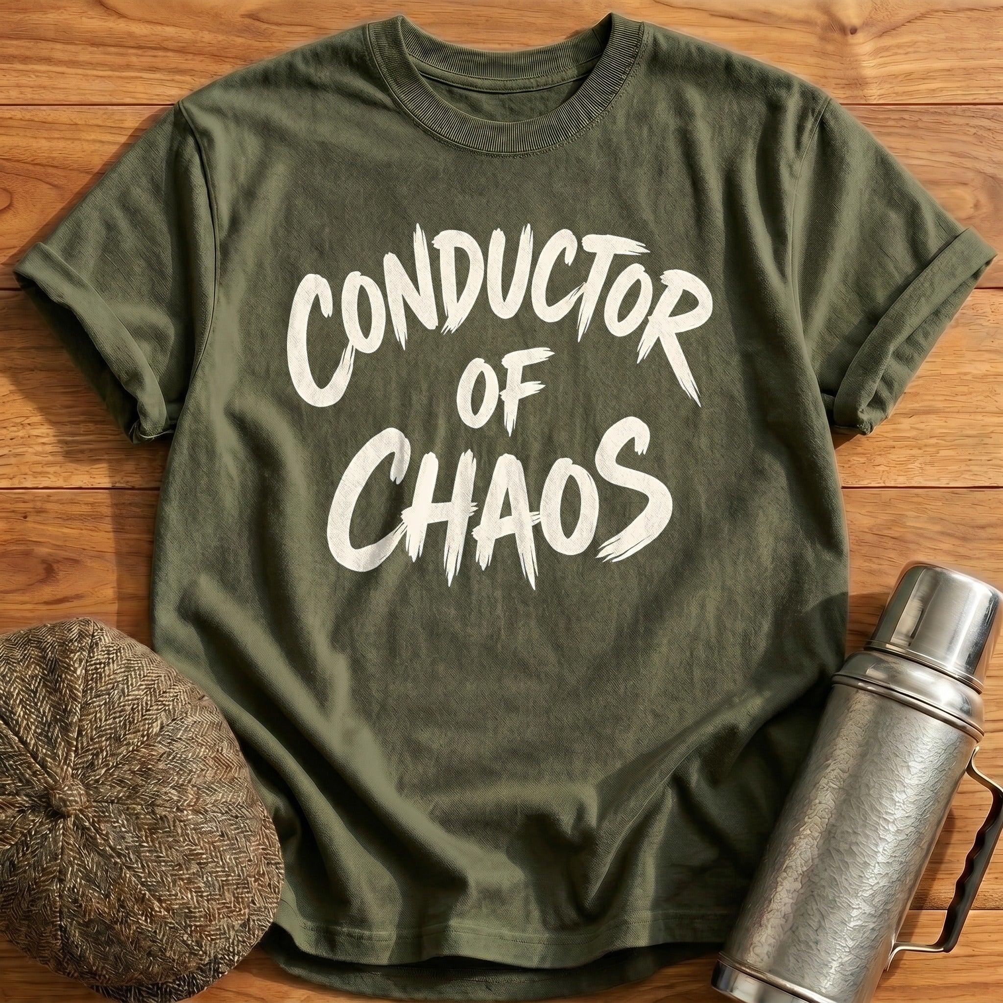 Conductor Of Chaos 34 T-Shirt - Military Green