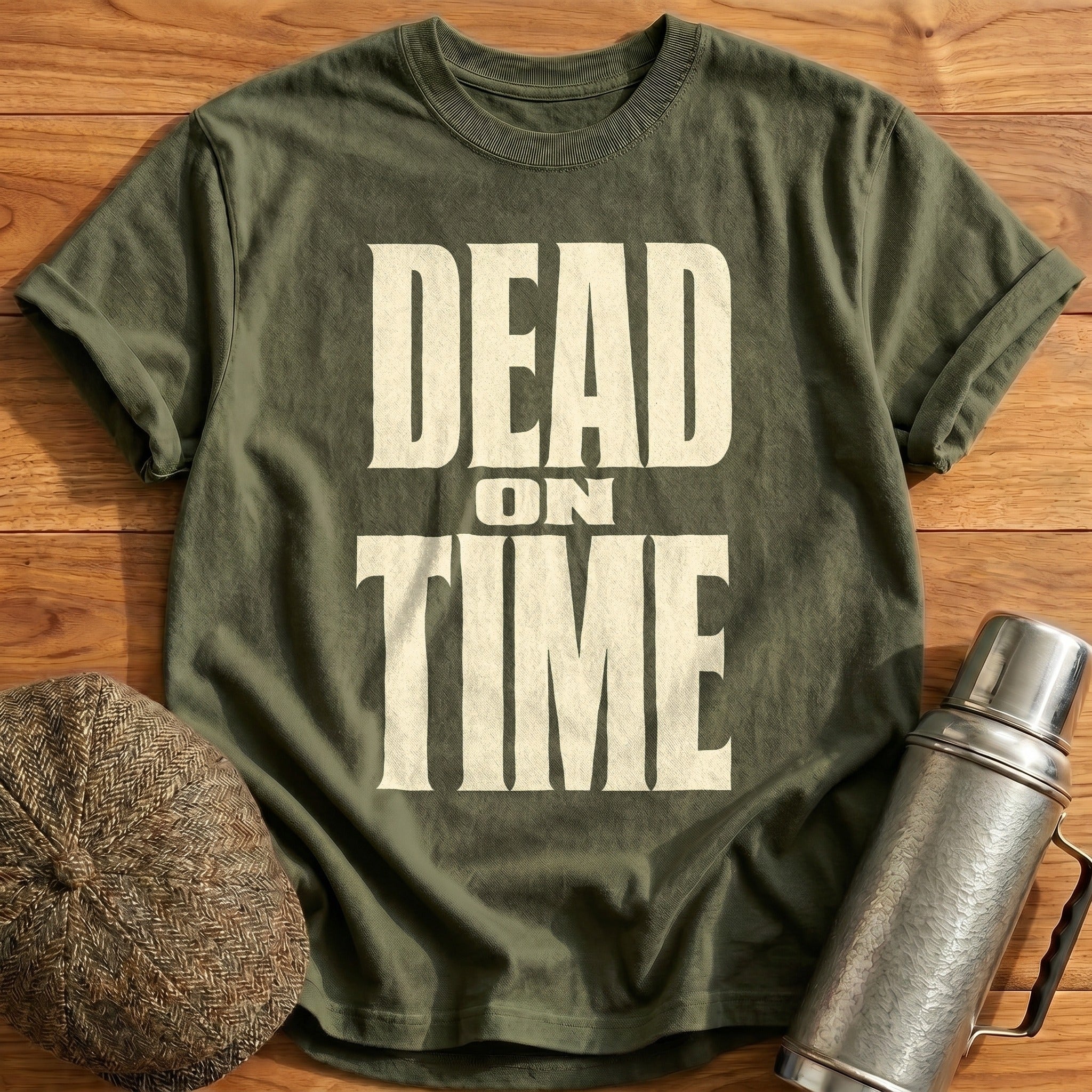 Dead On Time T-Shirt - Military Green