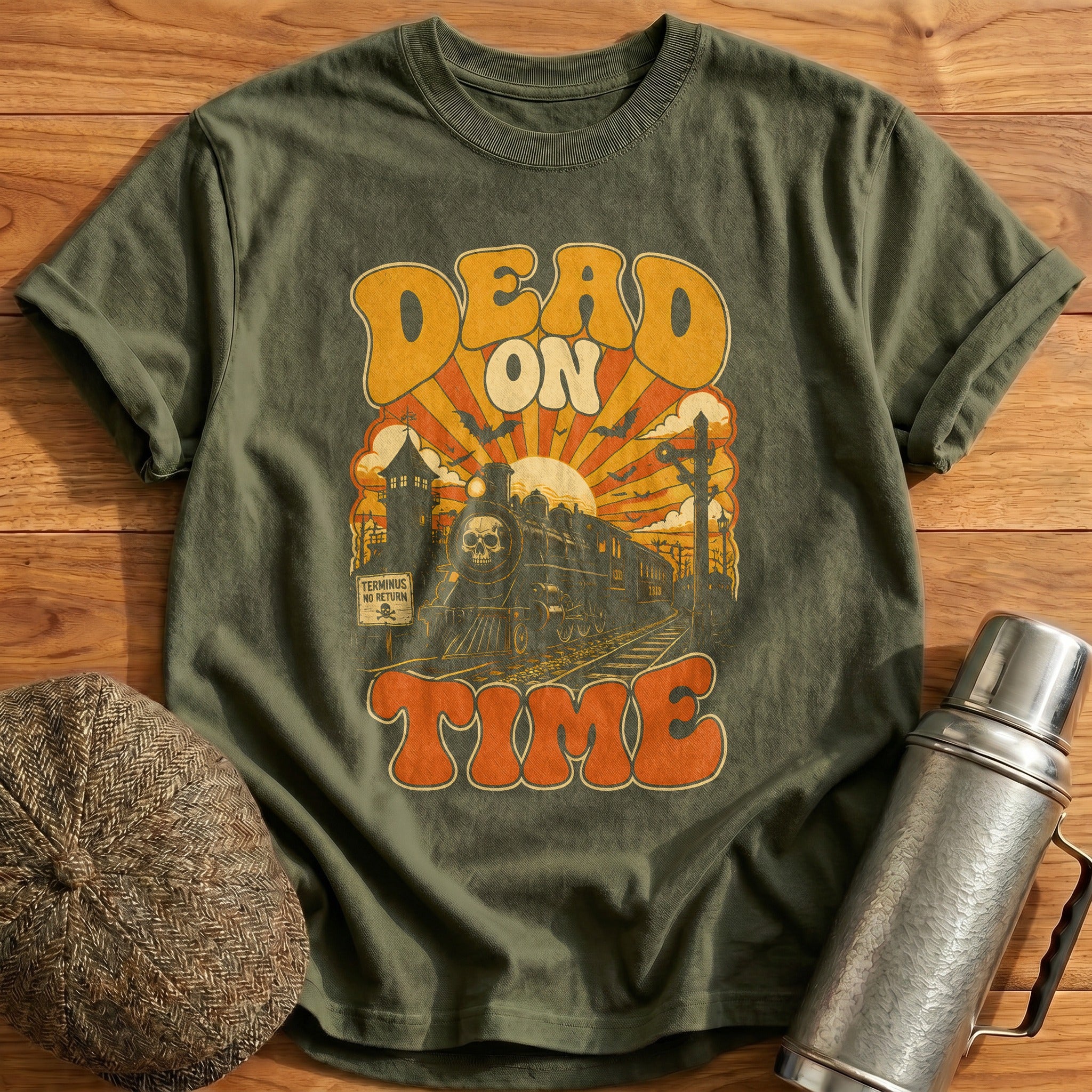 Dead On Time 13 T-Shirt - Military Green