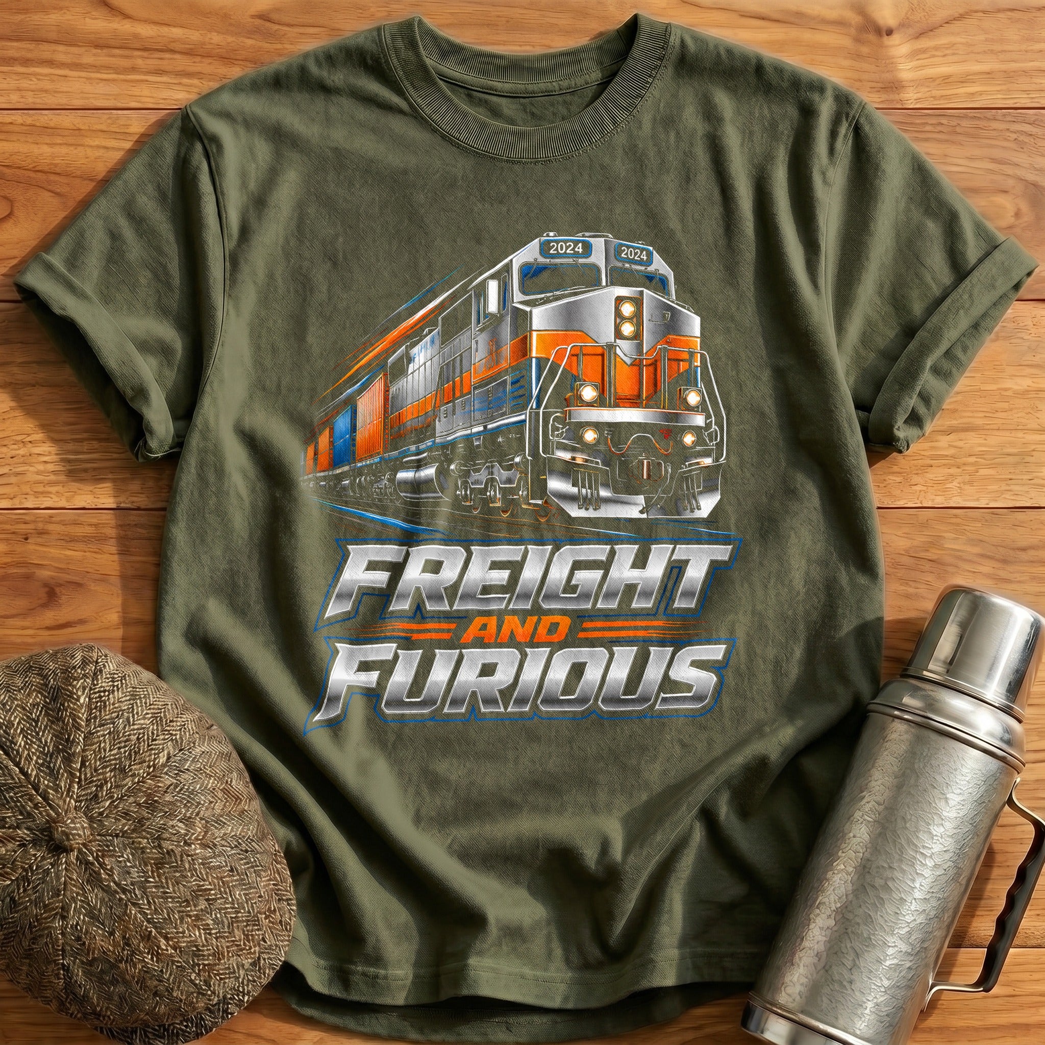 Freight And Furious 67 T-Shirt - Military Green