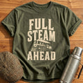 Full Steam Ahead Steam Locomotive Train - Military Green