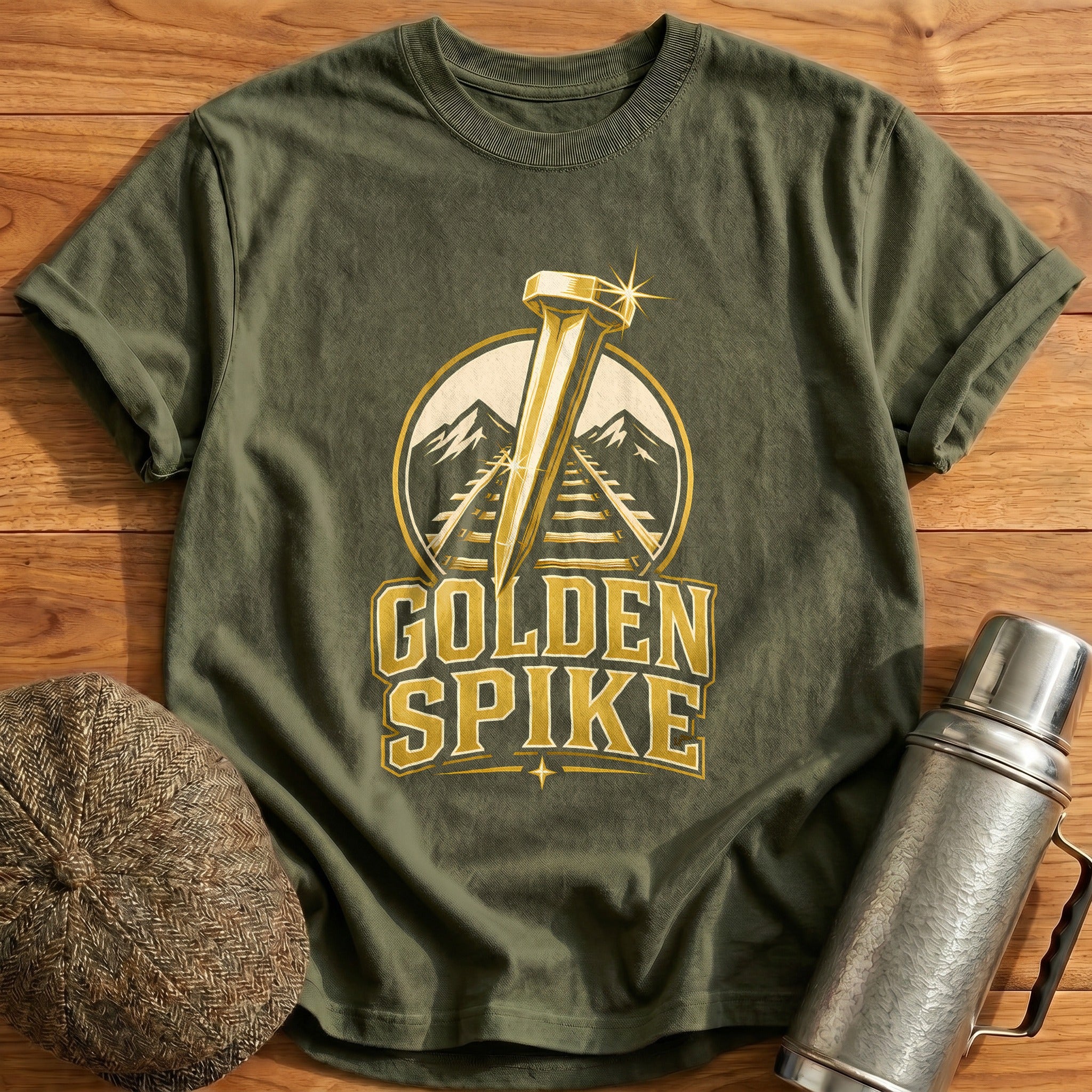 Golden Spike 79 T-Shirt - Military Green