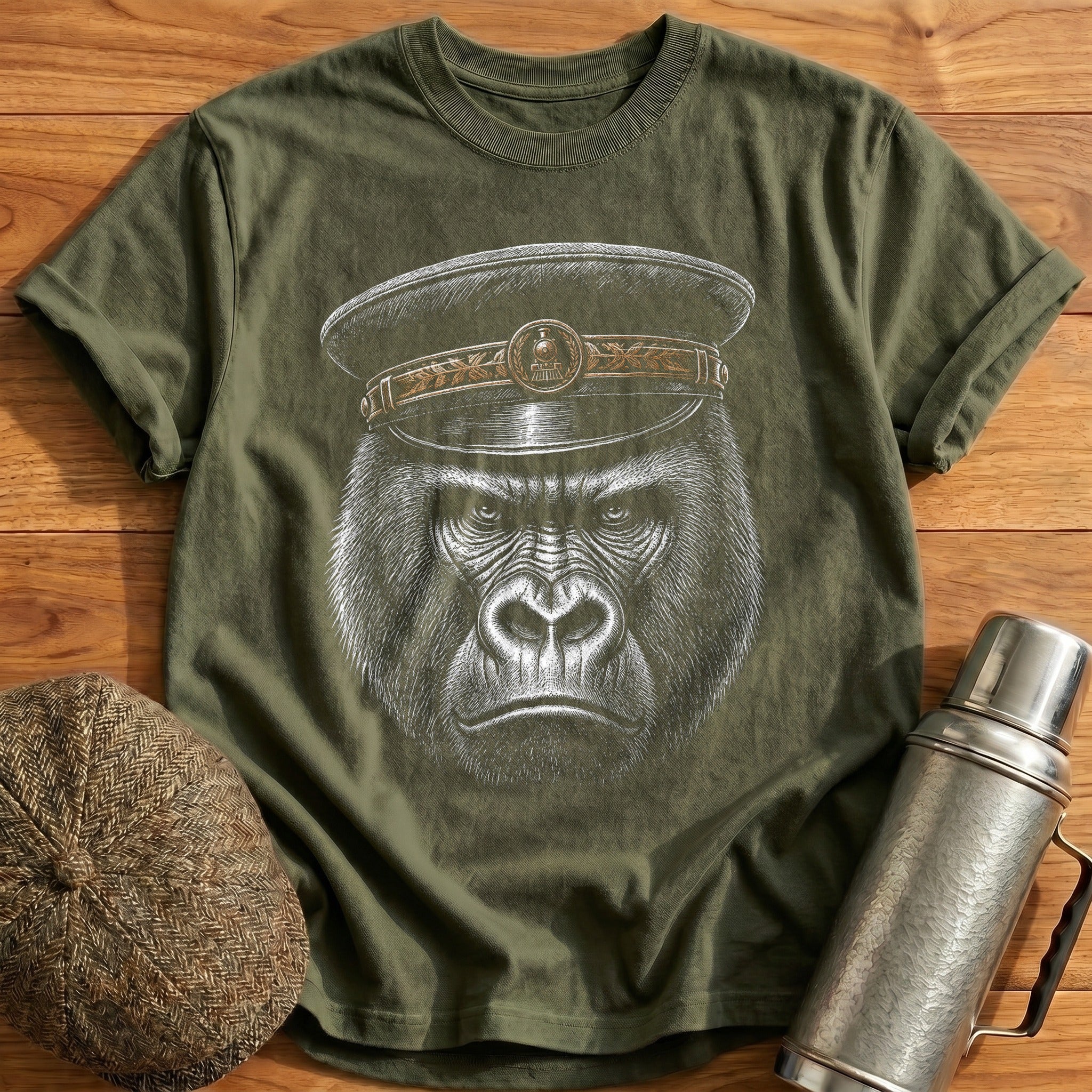 Gorilla Stationmaster Soft Bronze T-Shirt - Military Green