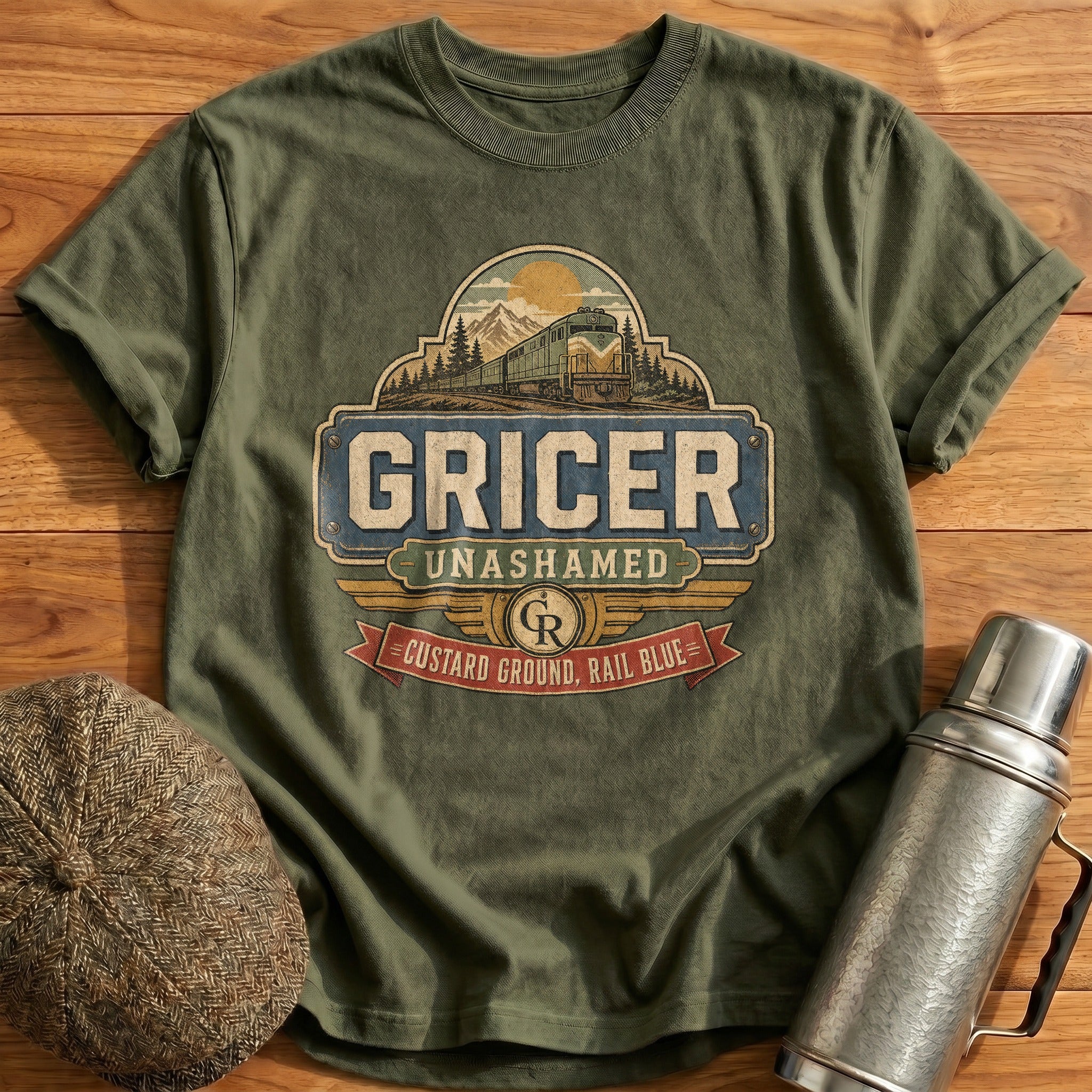 Gricer Unashamed T-Shirt - Military Green