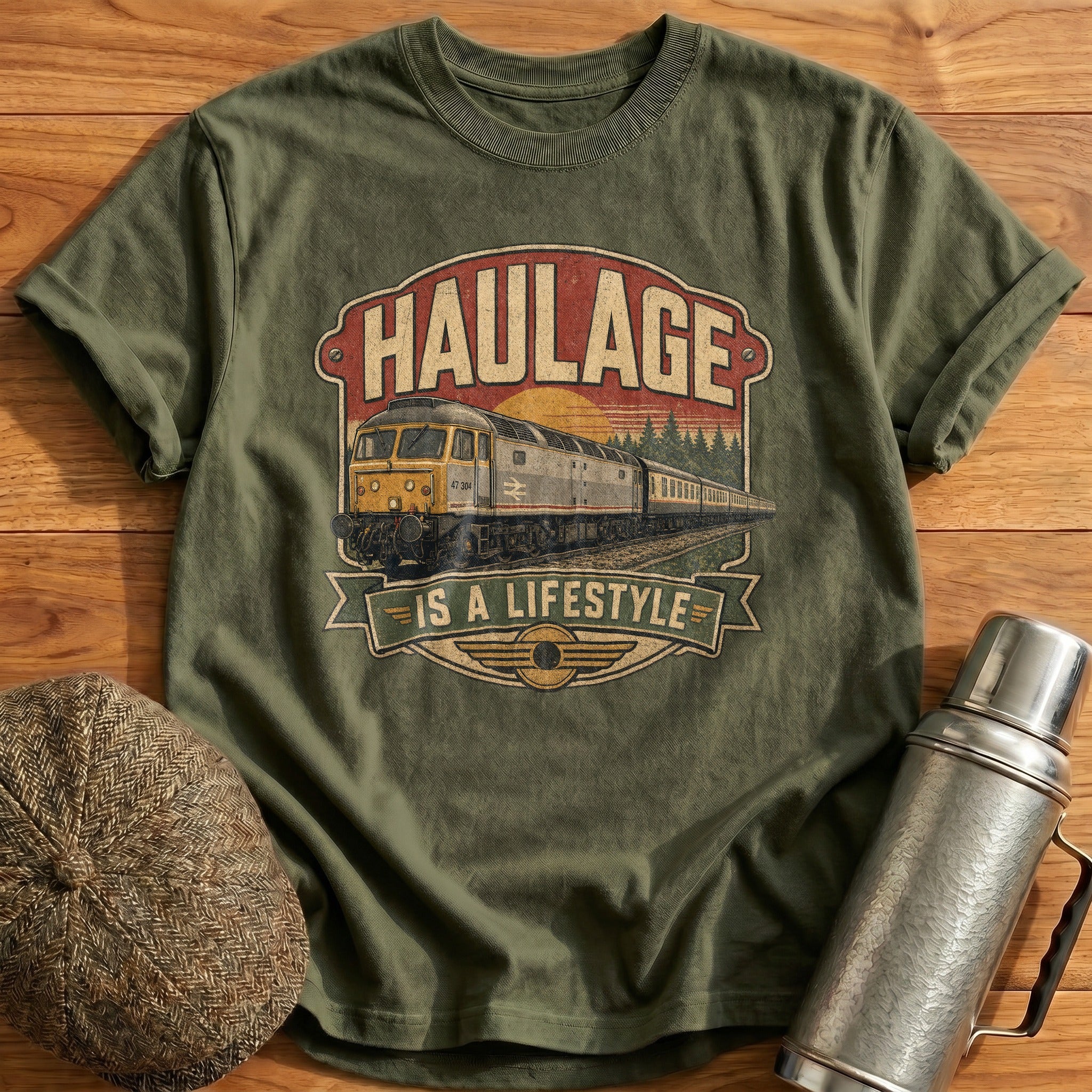 Haulage is a Lifestyle T-Shirt - Military Green