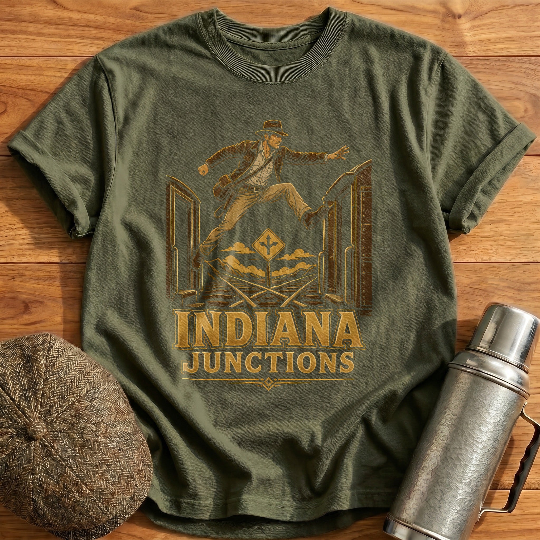Indiana Junctions 69 T-Shirt - Military Green