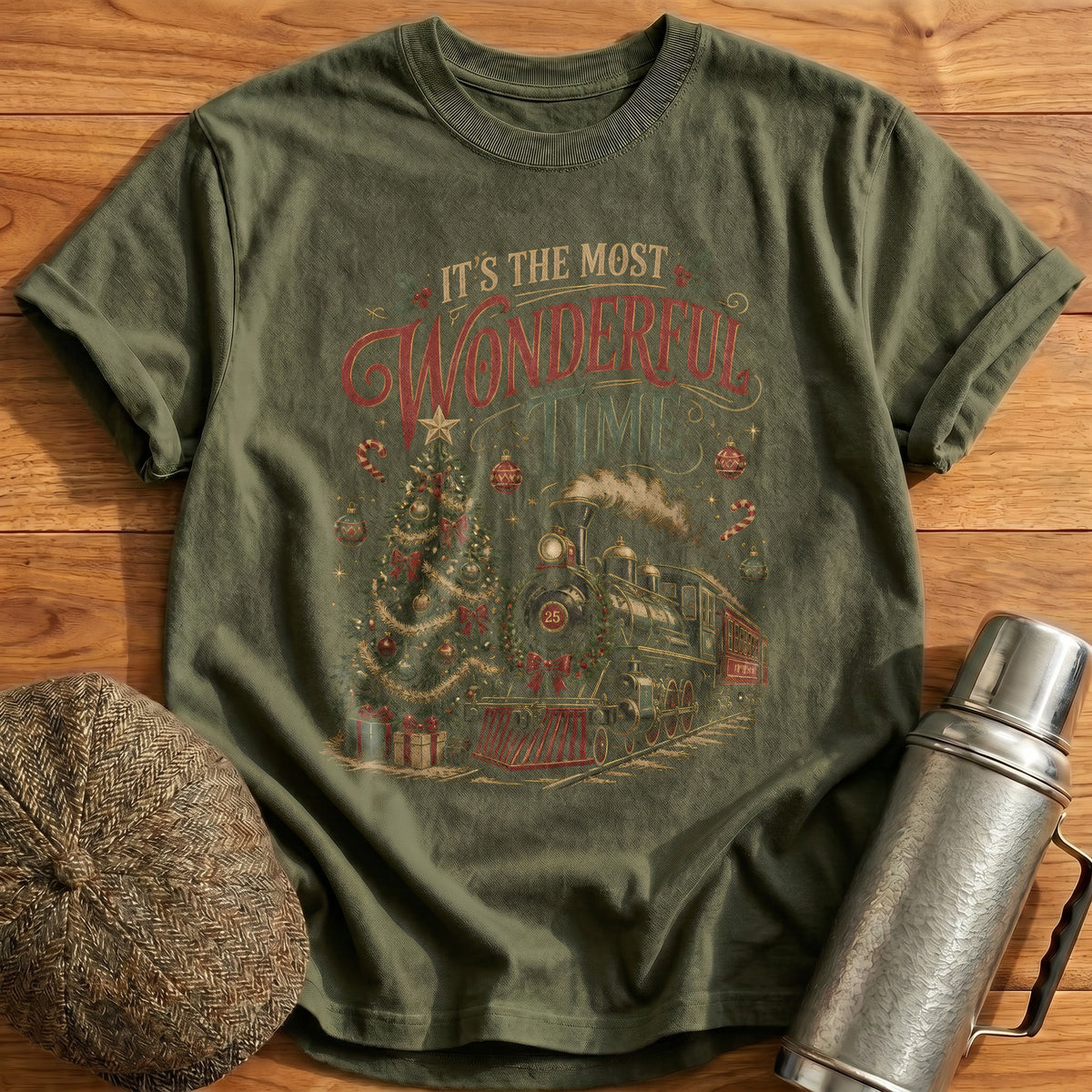 It's The Most Wonderful Time 59 T-Shirt - Military Green