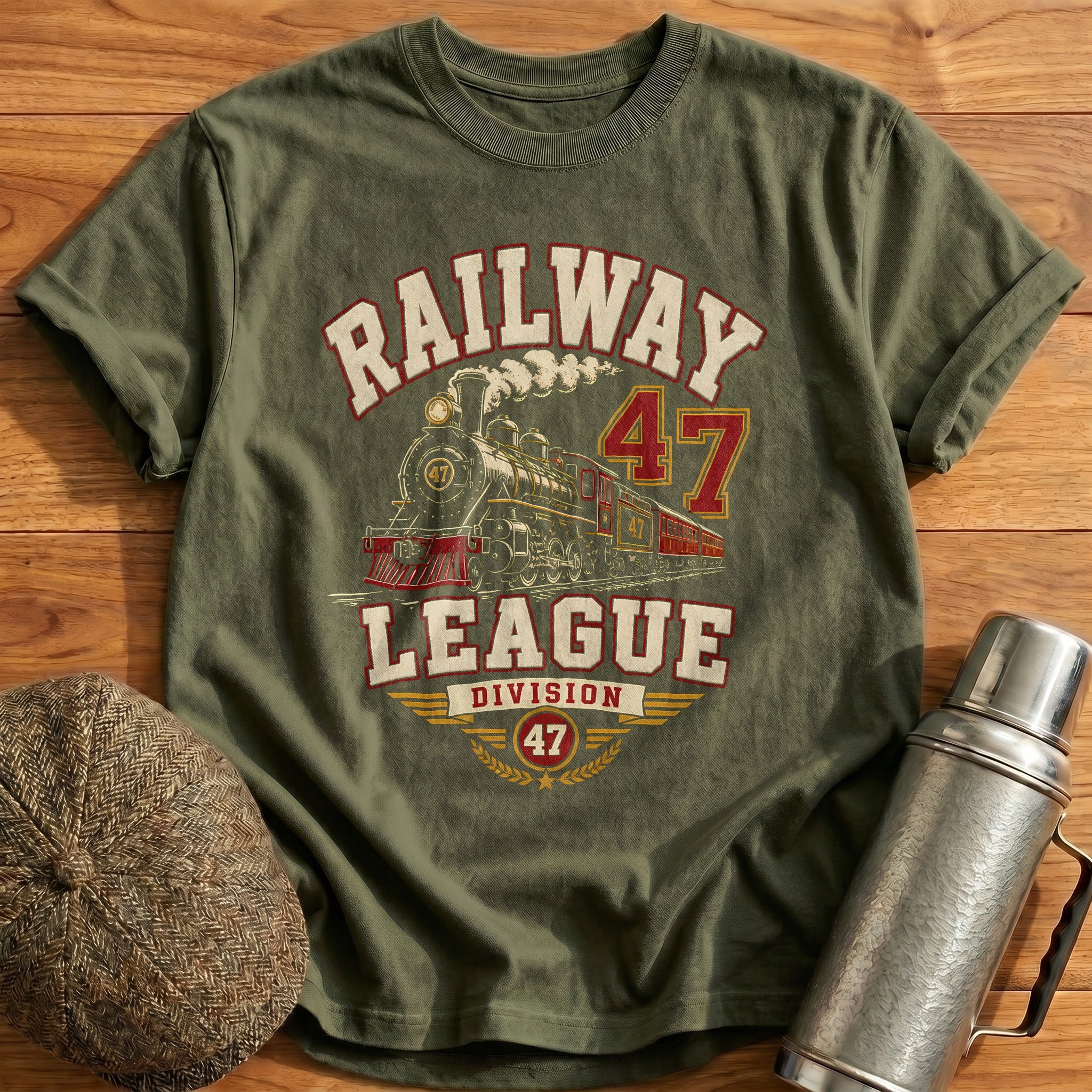 League Division 47 T-Shirt - Military Green