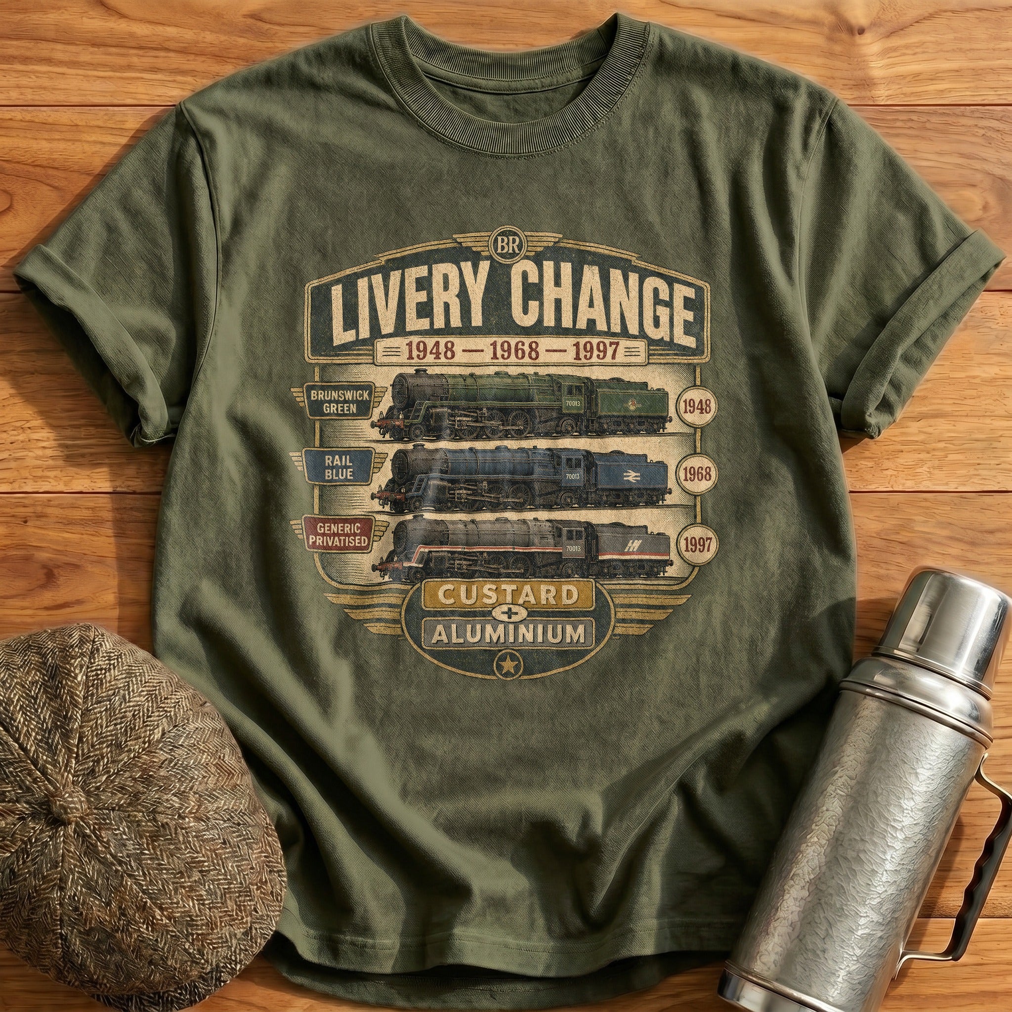 Livery Through the Ages T-Shirt - Military Green