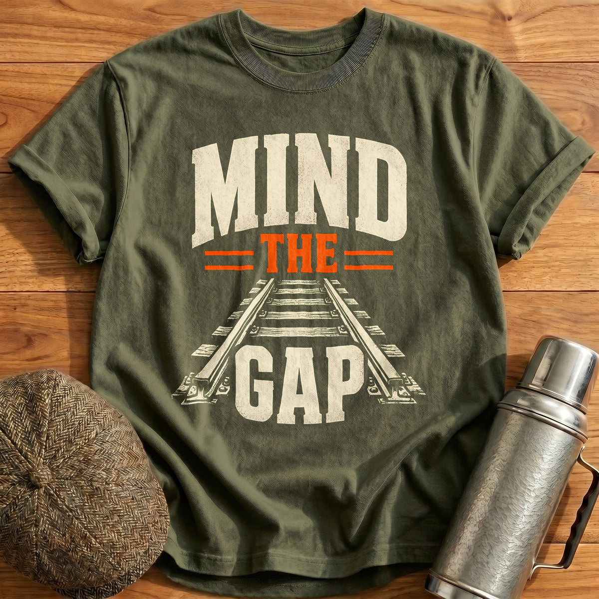 Mind The Gap 28 T-Shirt - Military Green