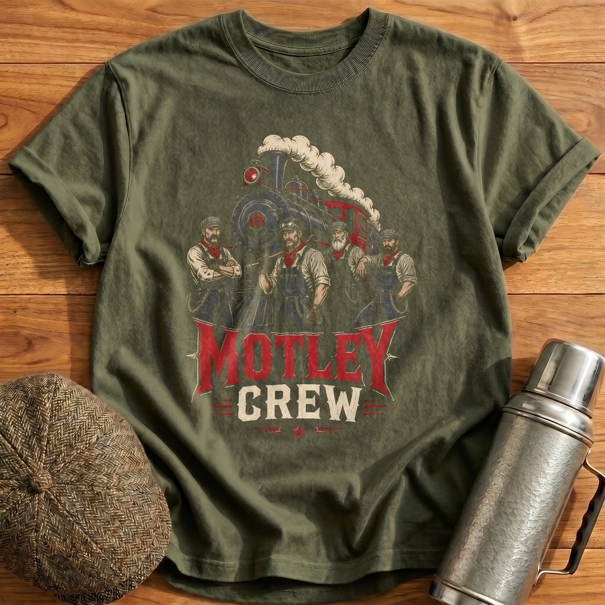 Motley Crew 57 T-Shirt - Military Green