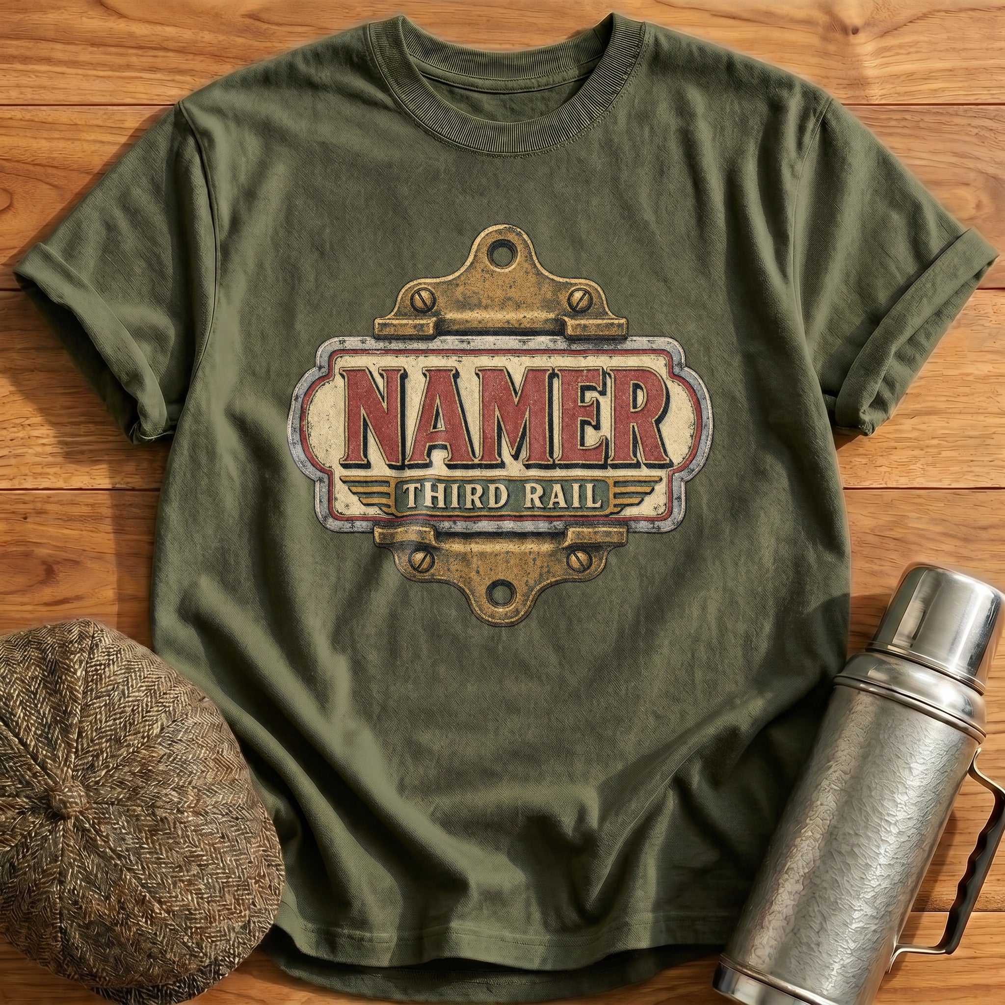 Namer Plate T-Shirt - Military Green
