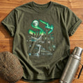 Northern Lights Train Commuter Night Sky - Military Green