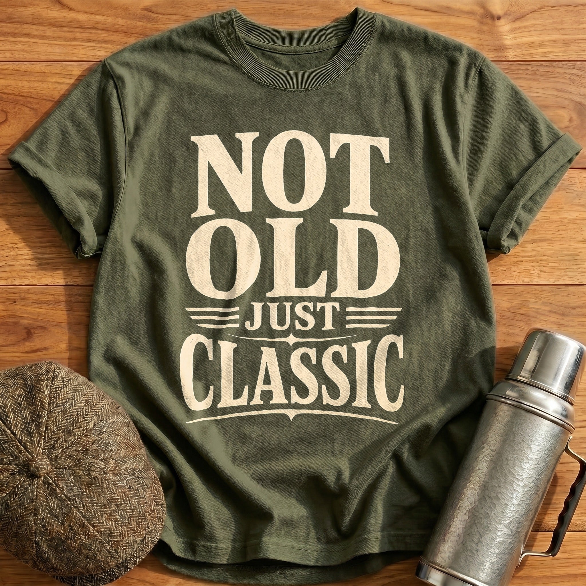 Not Old Just Classic Funny - Military Green