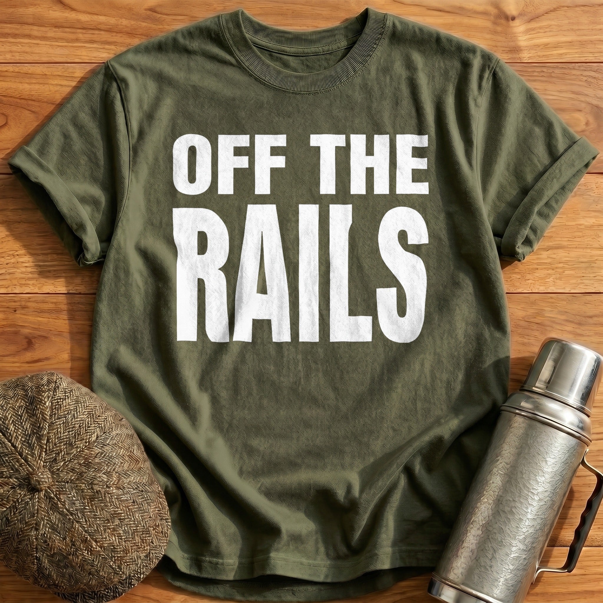 Off The Rails II T-Shirt - Military Green