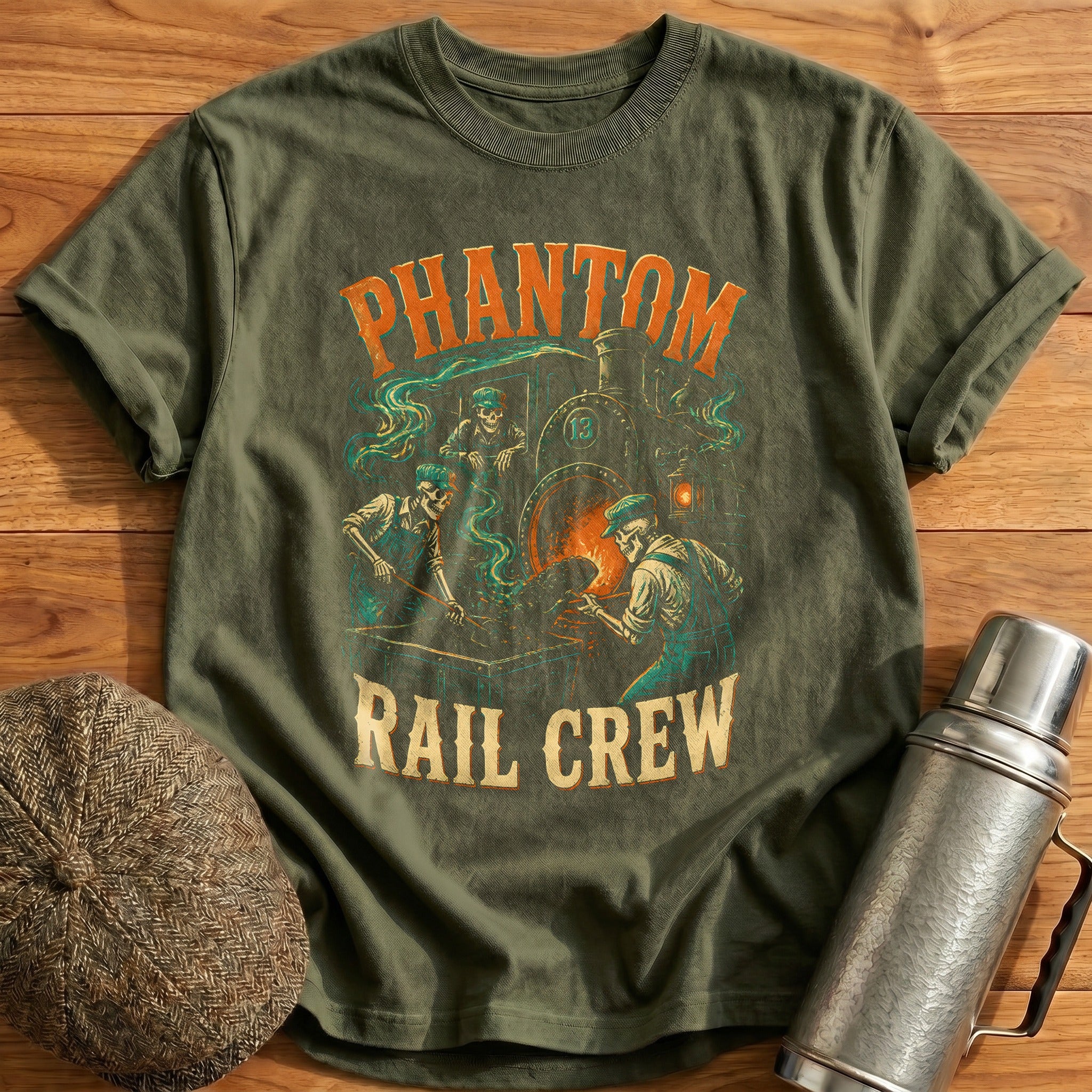 Phantom Rail Crew T-Shirt - Military Green
