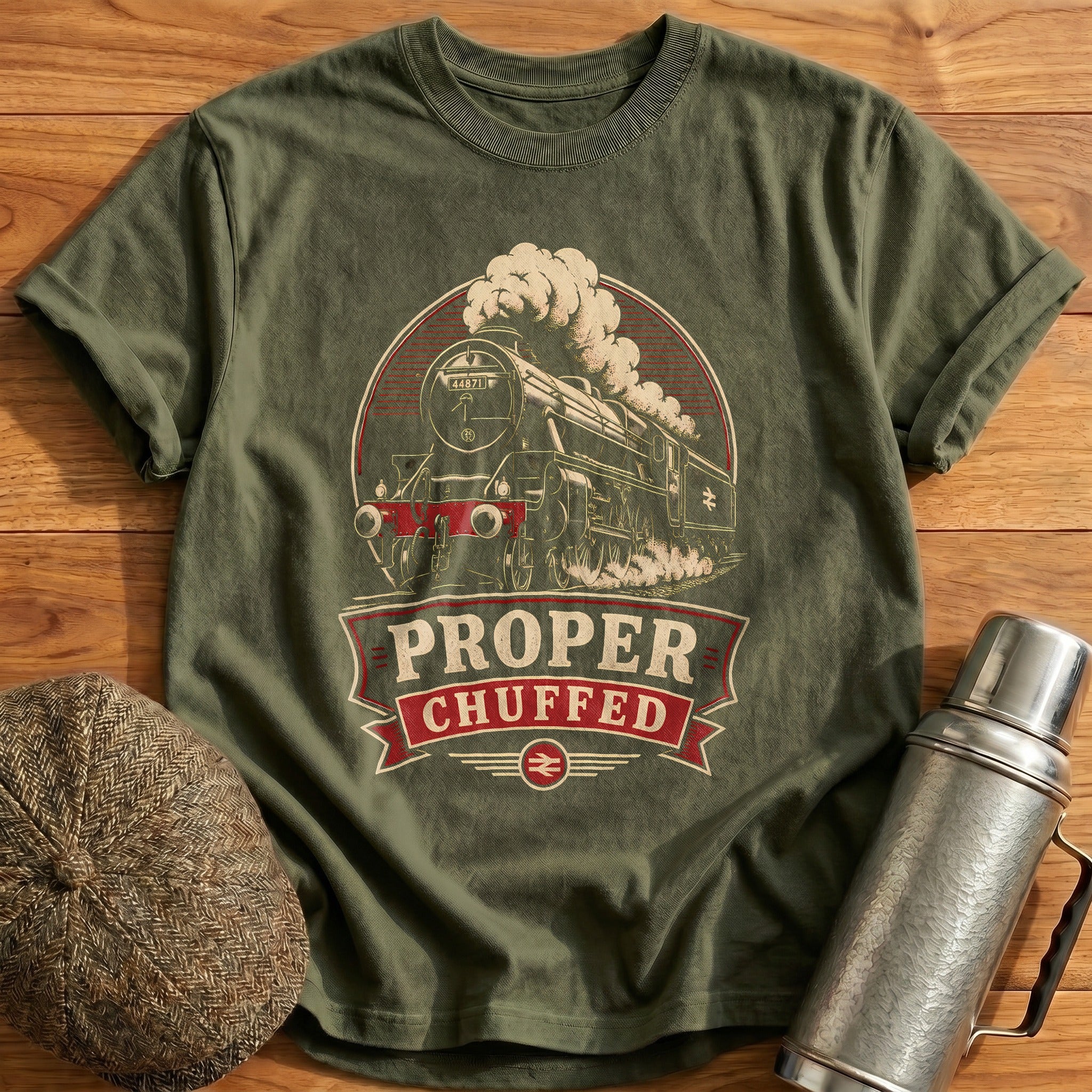 Proper Chuffed T-Shirt - Military Green