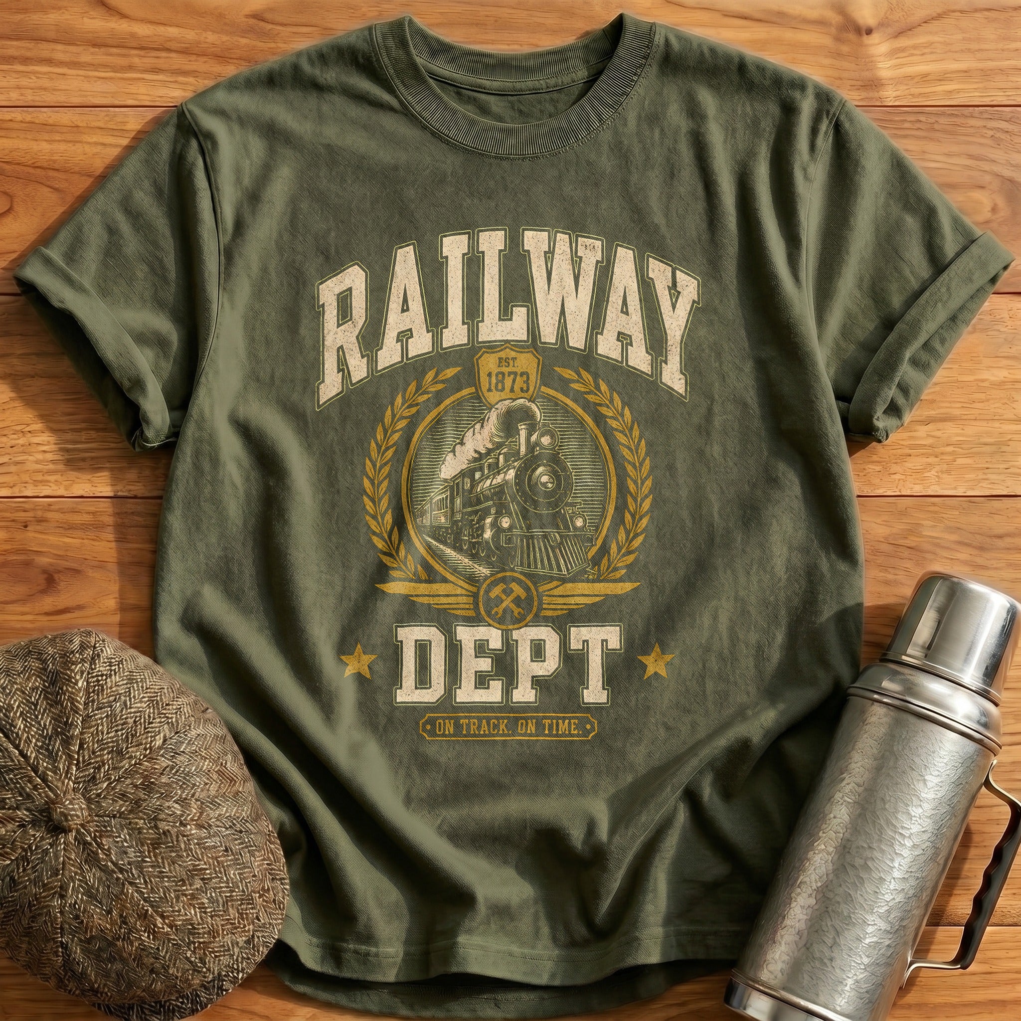Railway Department T-Shirt - Military Green