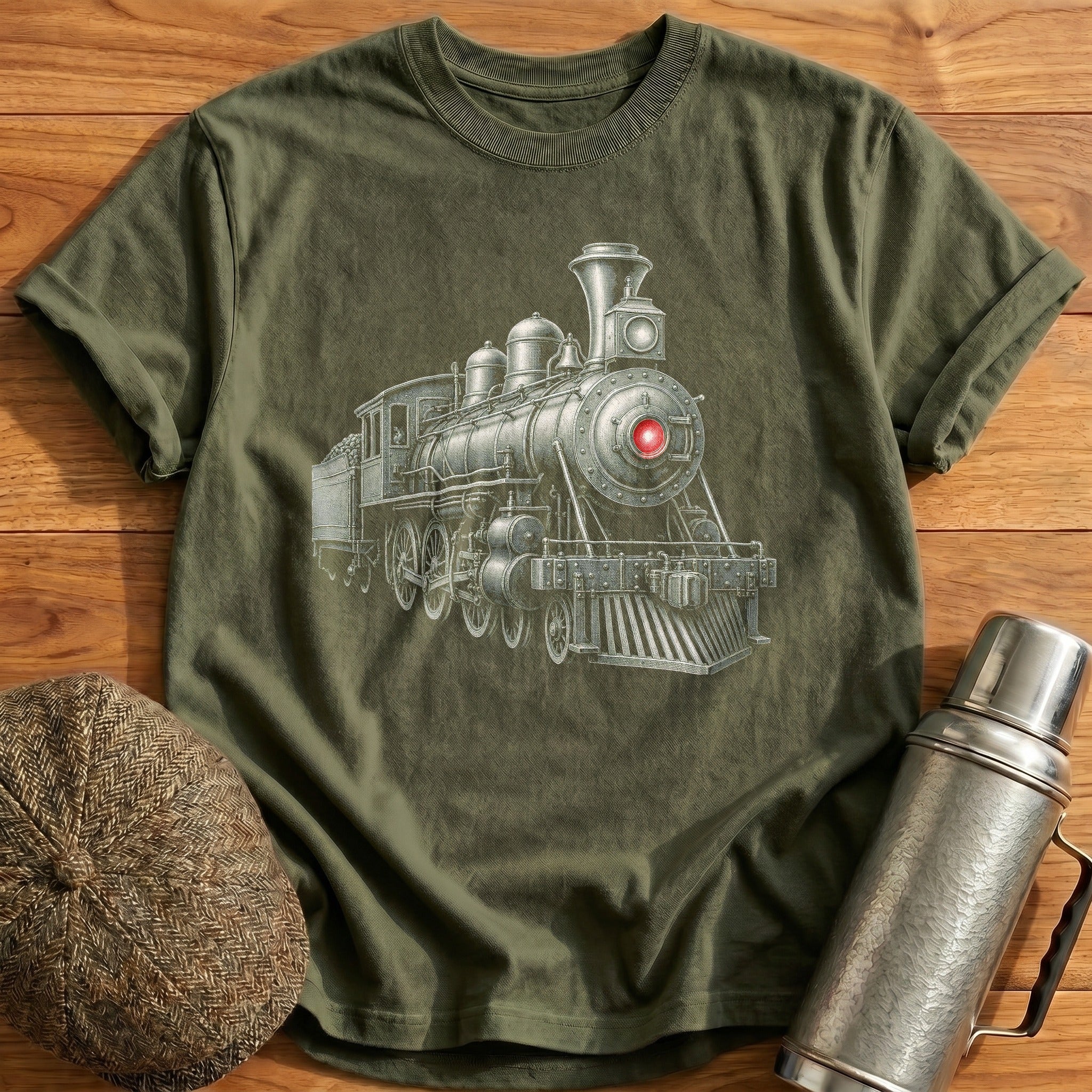 Red Eye T-Shirt - Military Green