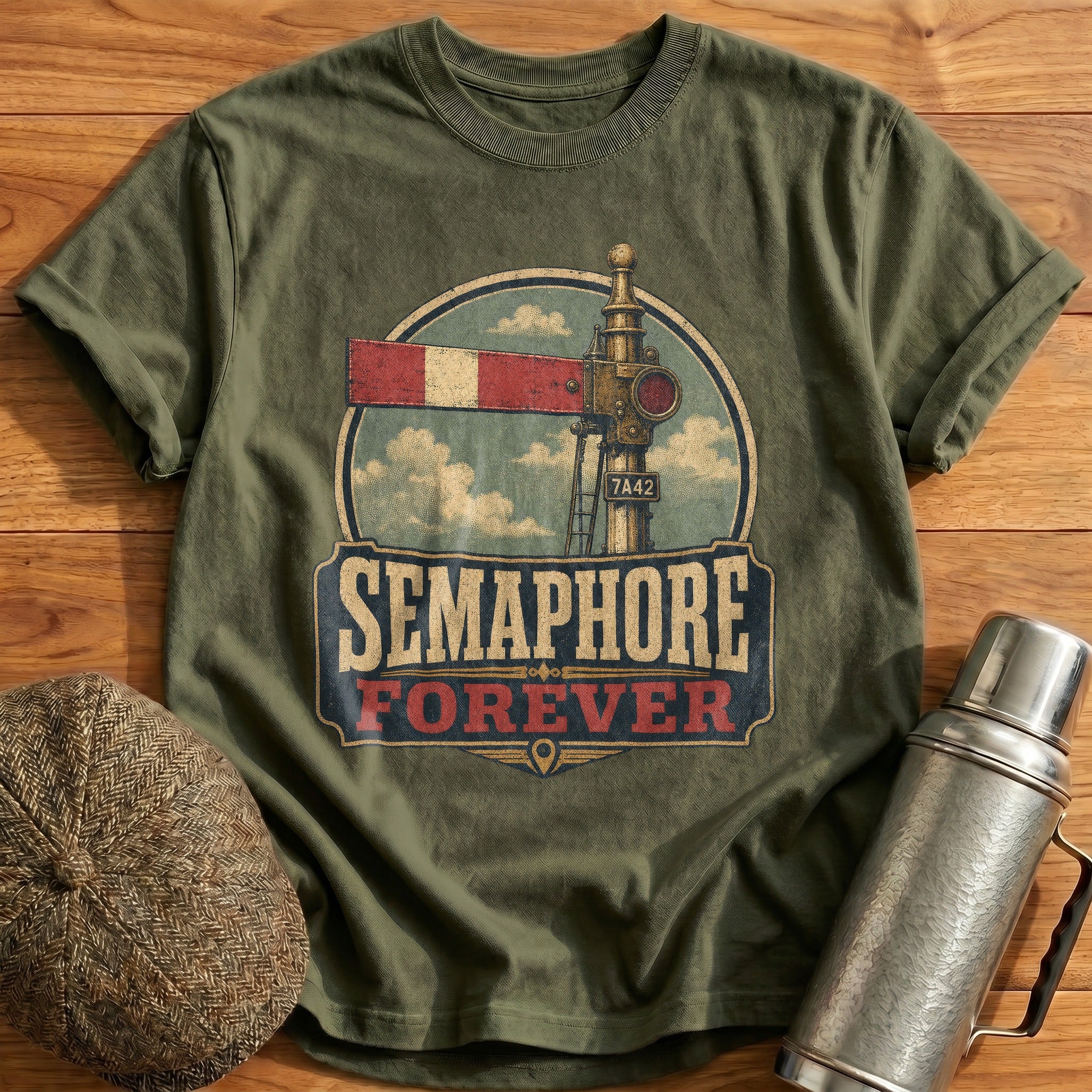 Semaphore Forever T-Shirt - Military Green