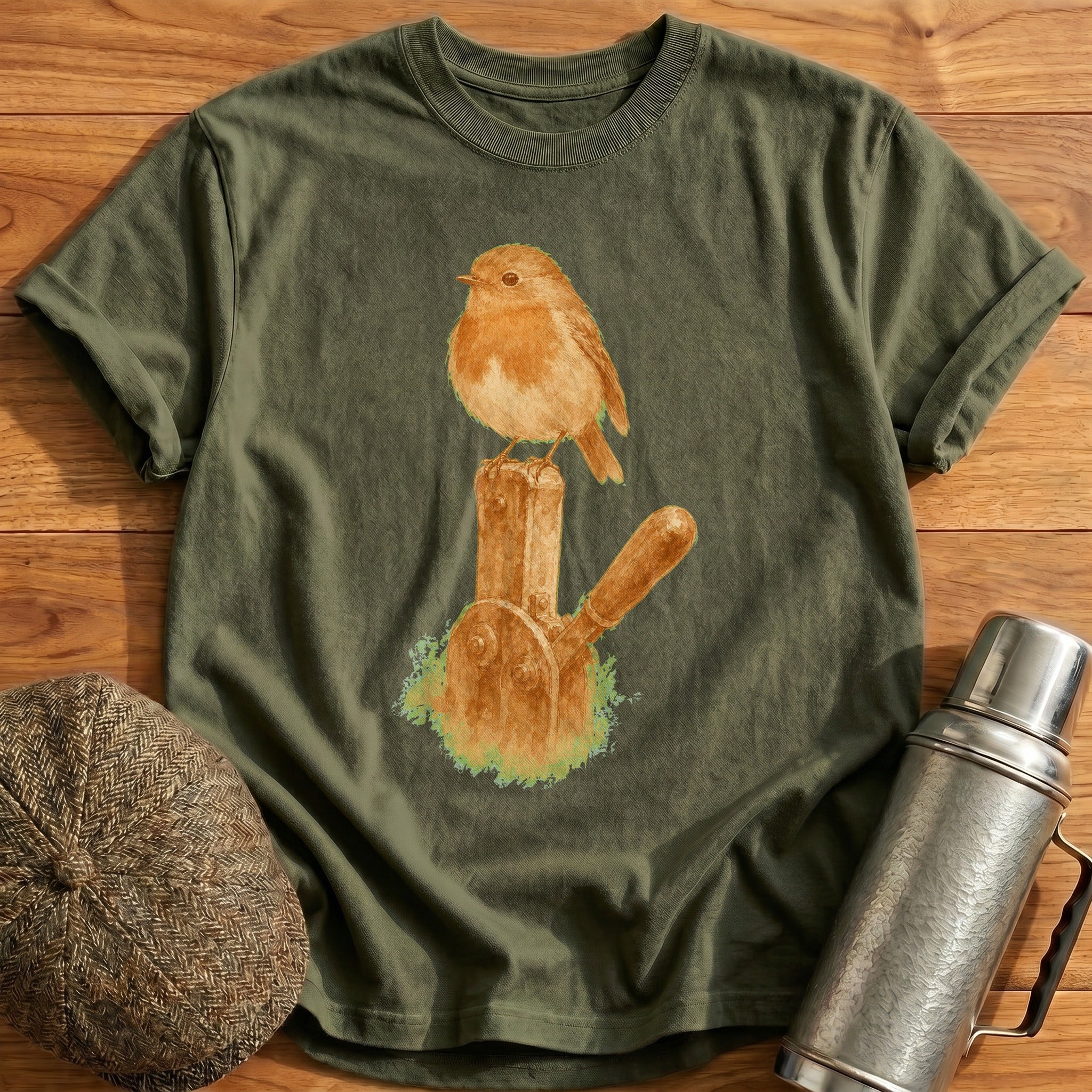 Signal Post Vigil T-Shirt - Military Green