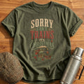 Sorry Can't Trains It's Christmas 75 T-Shirt - Military Green
