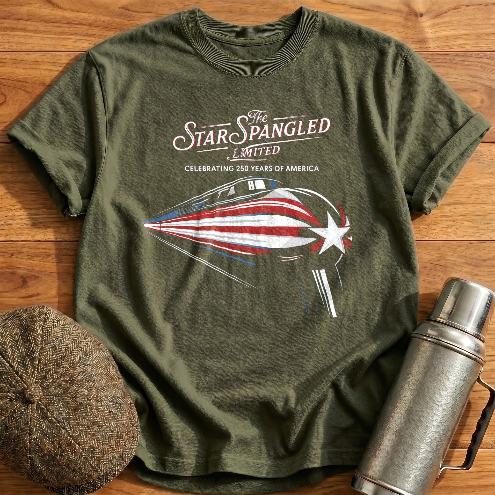 The_Star-Spangled_Limited_Patriotic T-Shirt - Military Green