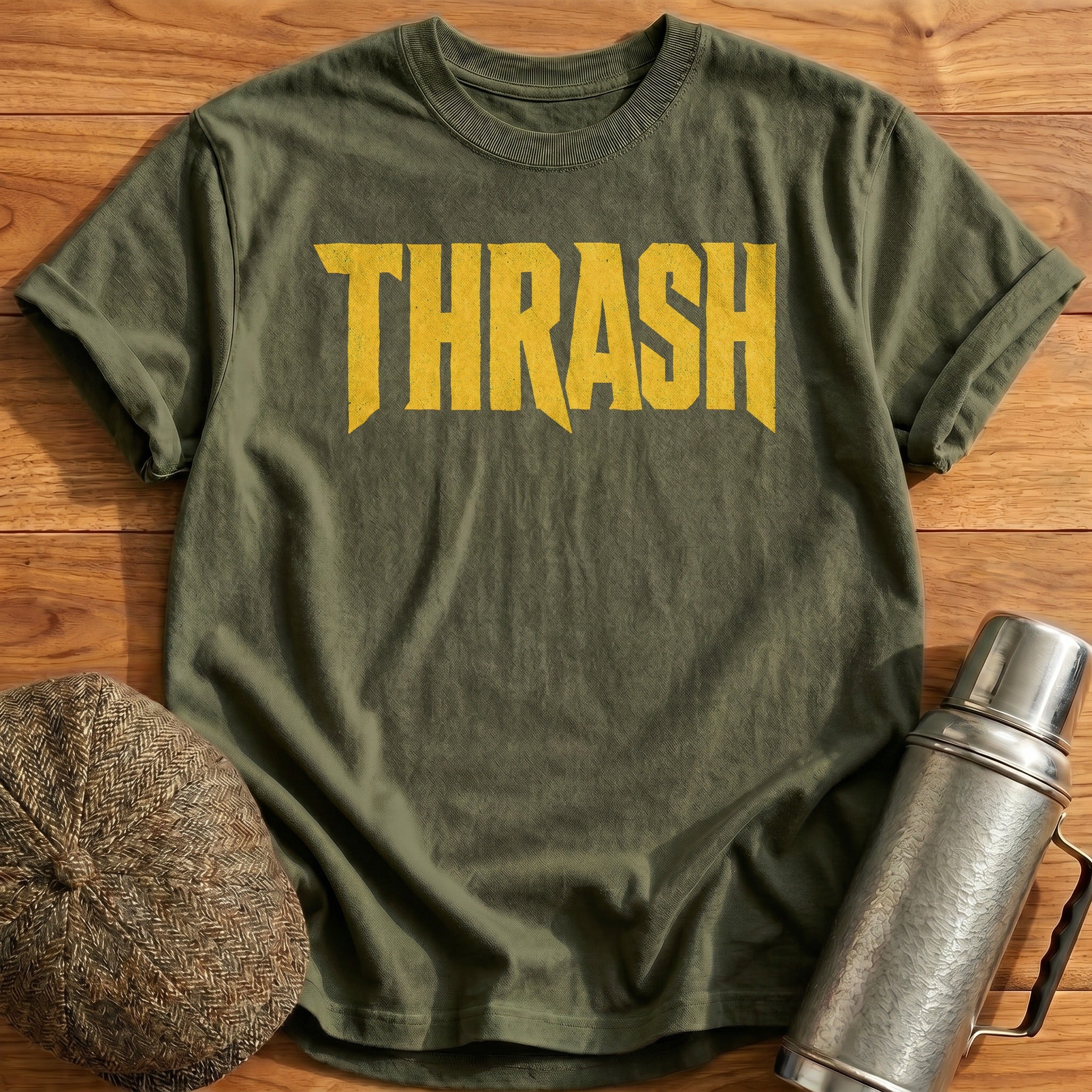 Thrash & Thunder T-Shirt - Military Green