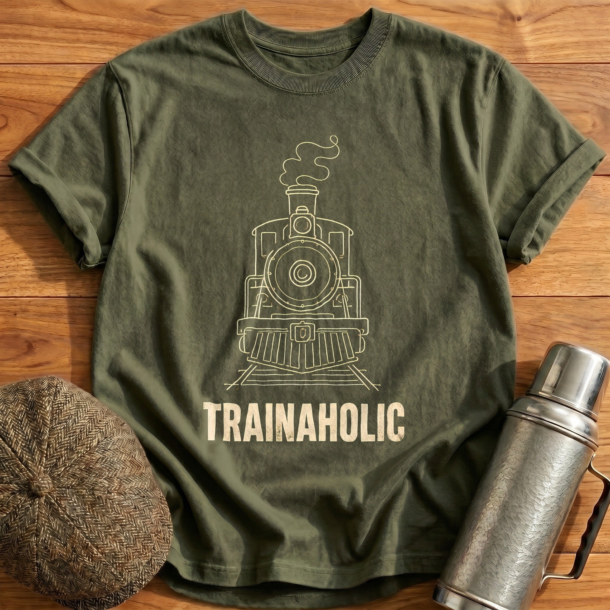 Trainaholic 88 T-Shirt - Military Green
