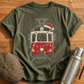 Tram Christmas Lights 15 T-Shirt - Military Green
