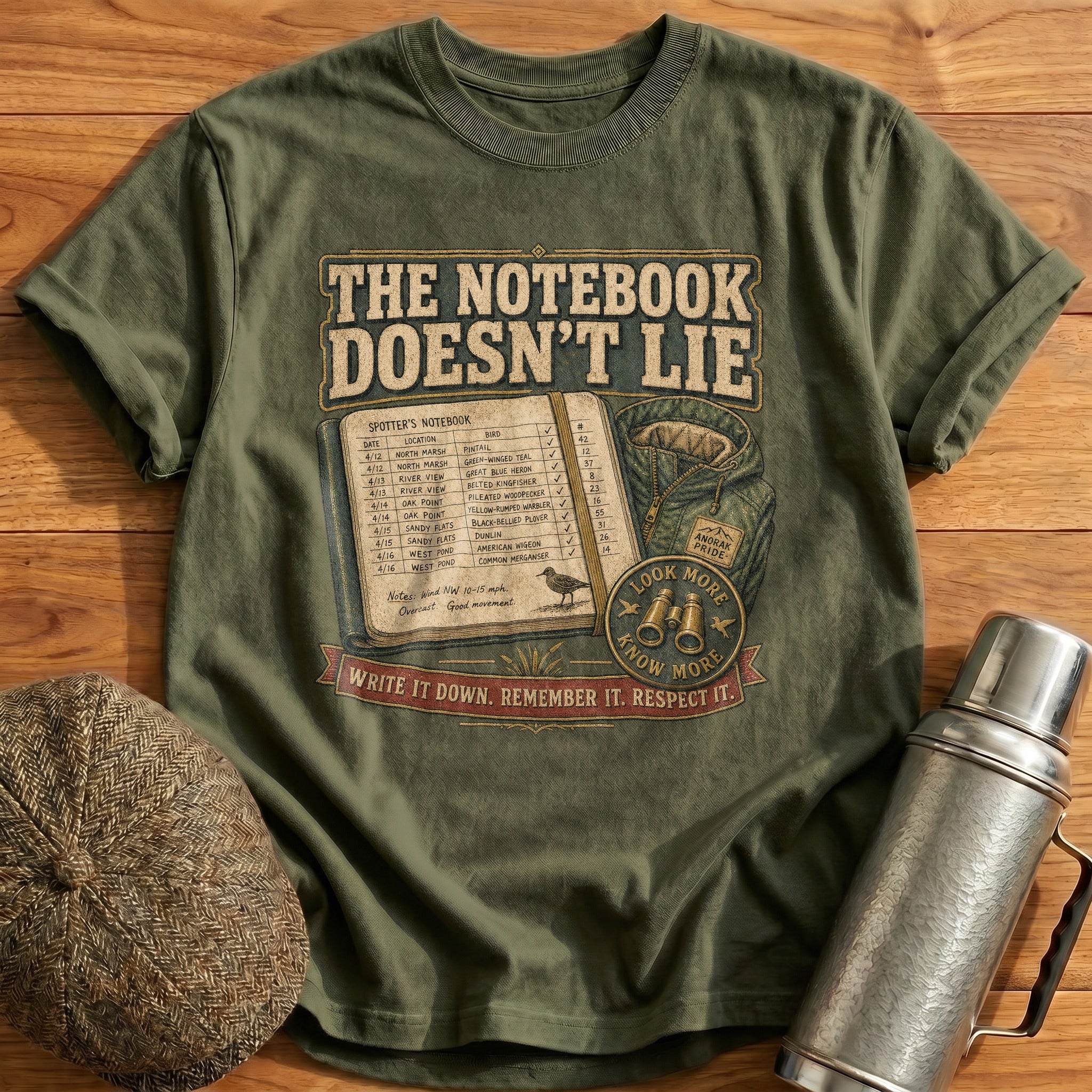 Write It Down, Remember It T-Shirt - Military Green