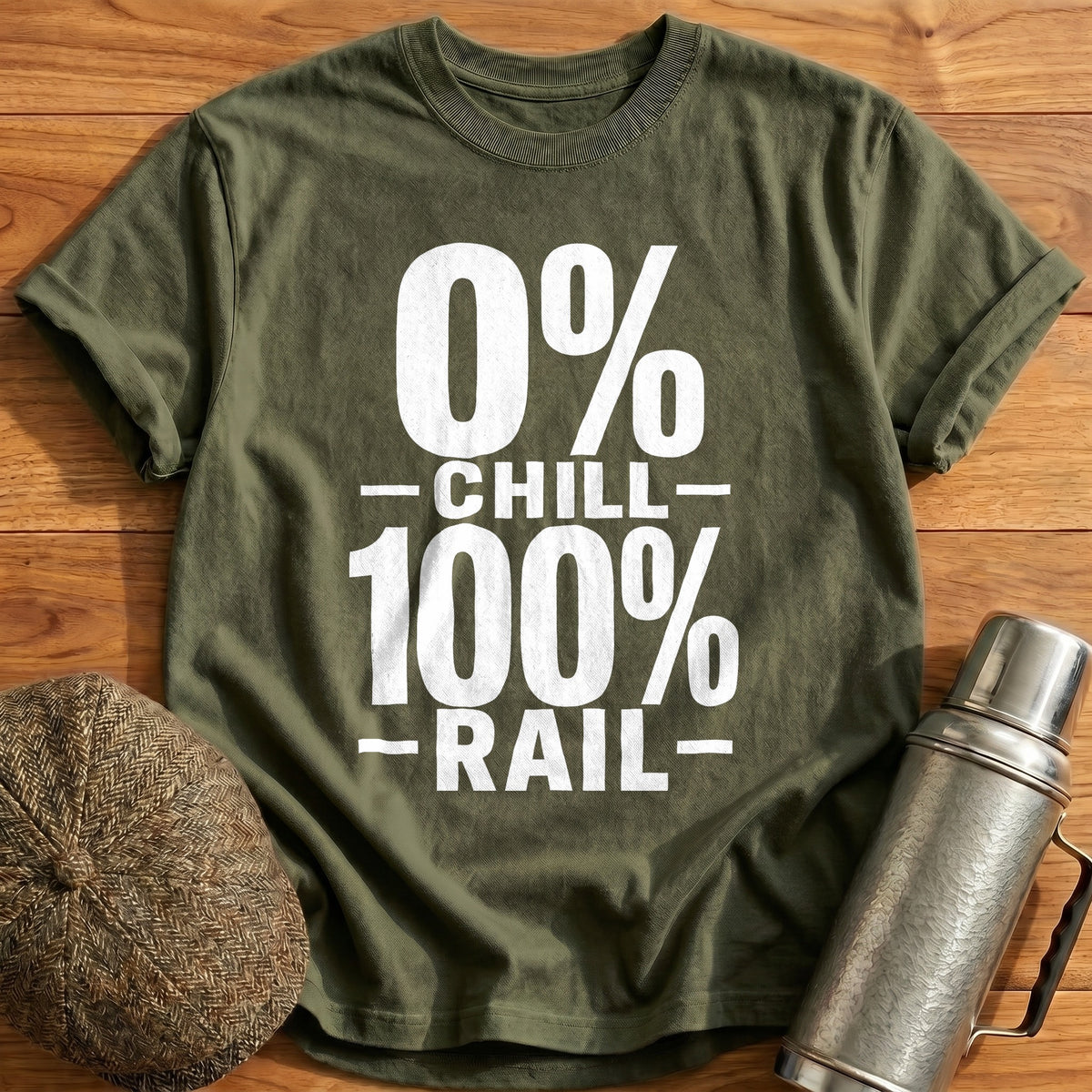 Zero Chill 100 Percent Rail 61 T-Shirt - Military Green