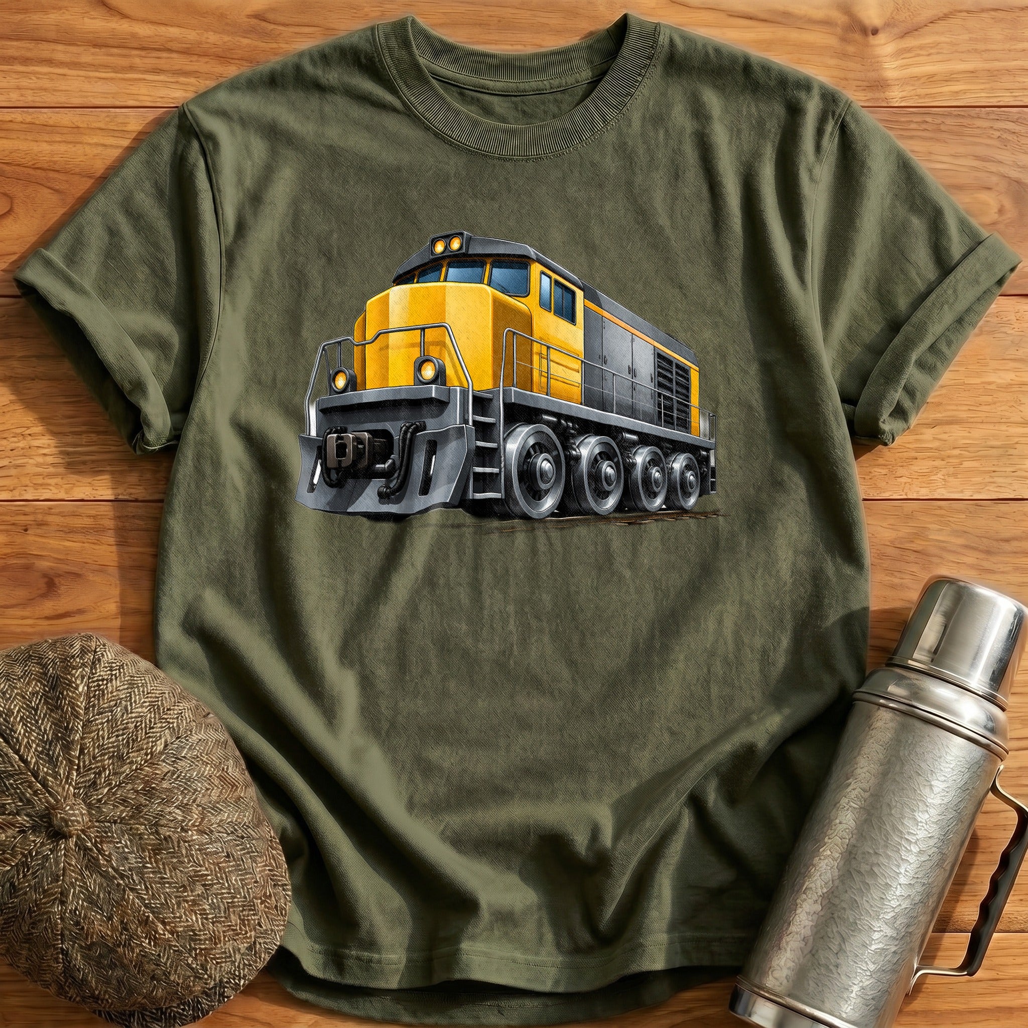 Dieselloco Front34 T-Shirt - Military Green