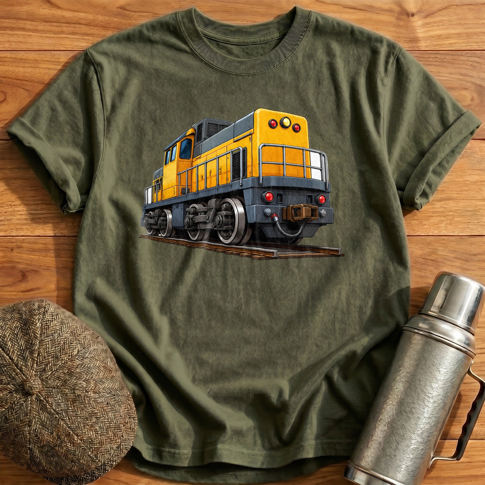Dieselloco Rear34 T-Shirt - Military Green