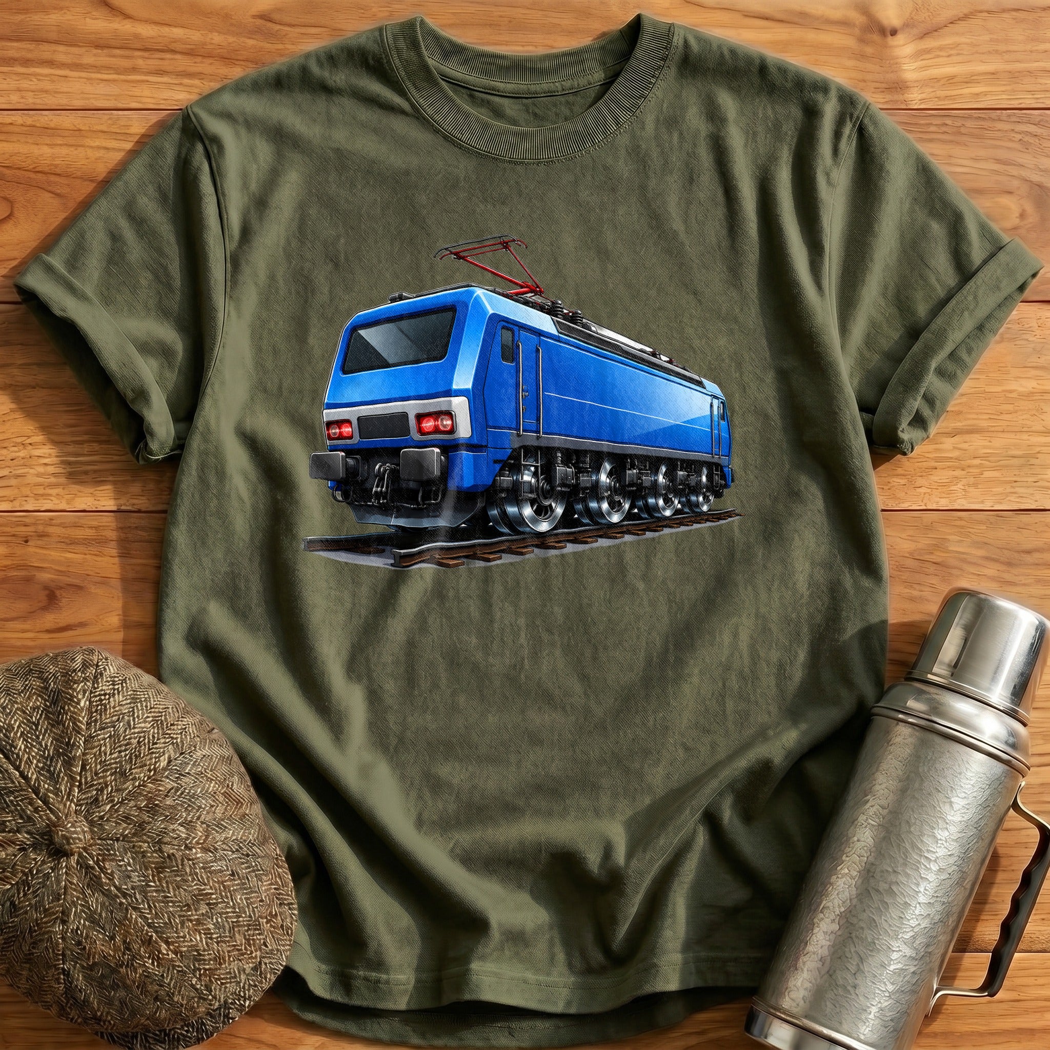 Electricloco Rear34 T-Shirt - Military Green