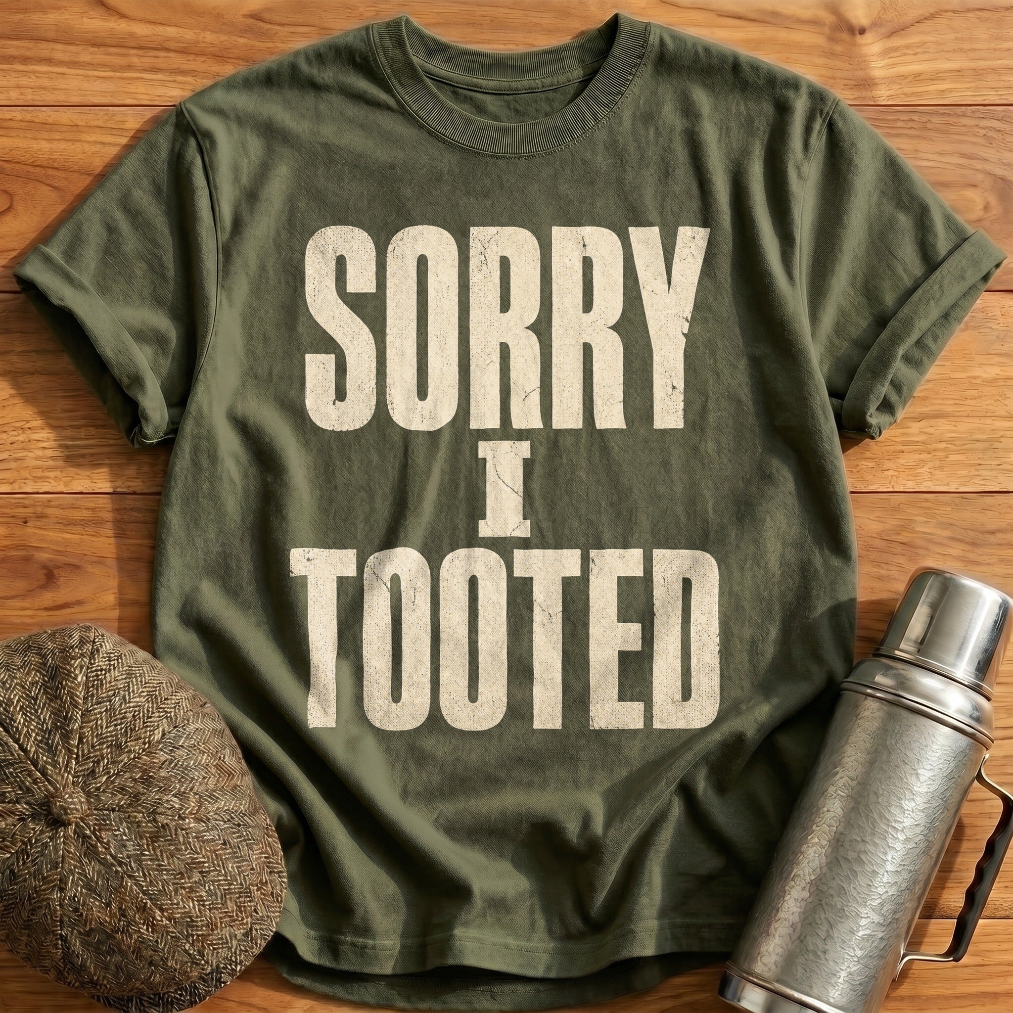 Sorry I Tooted II T-Shirt - Military Green