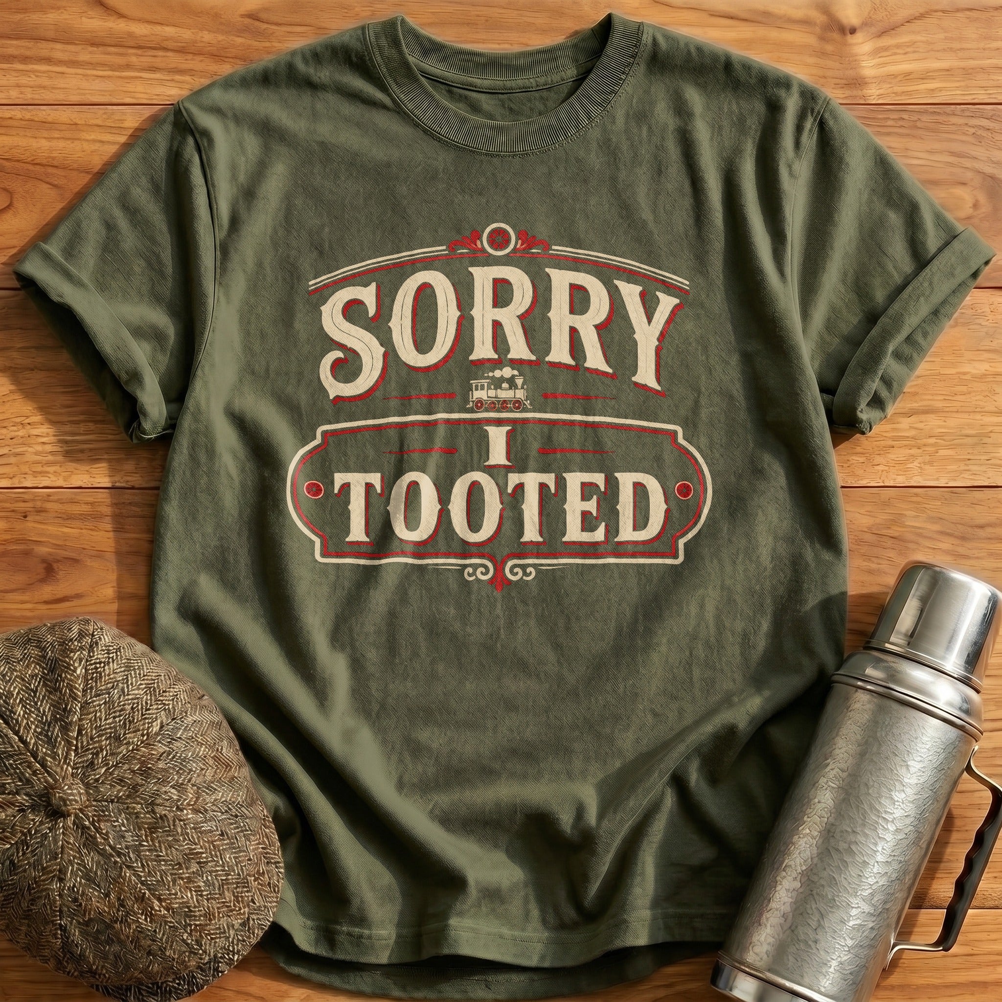 Sorry I Tooted T-Shirt - Military Green