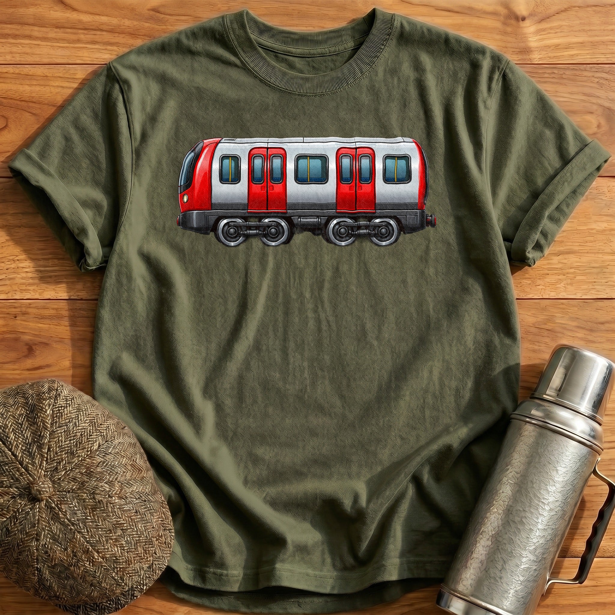 Tubetrain Side T-Shirt - Military Green