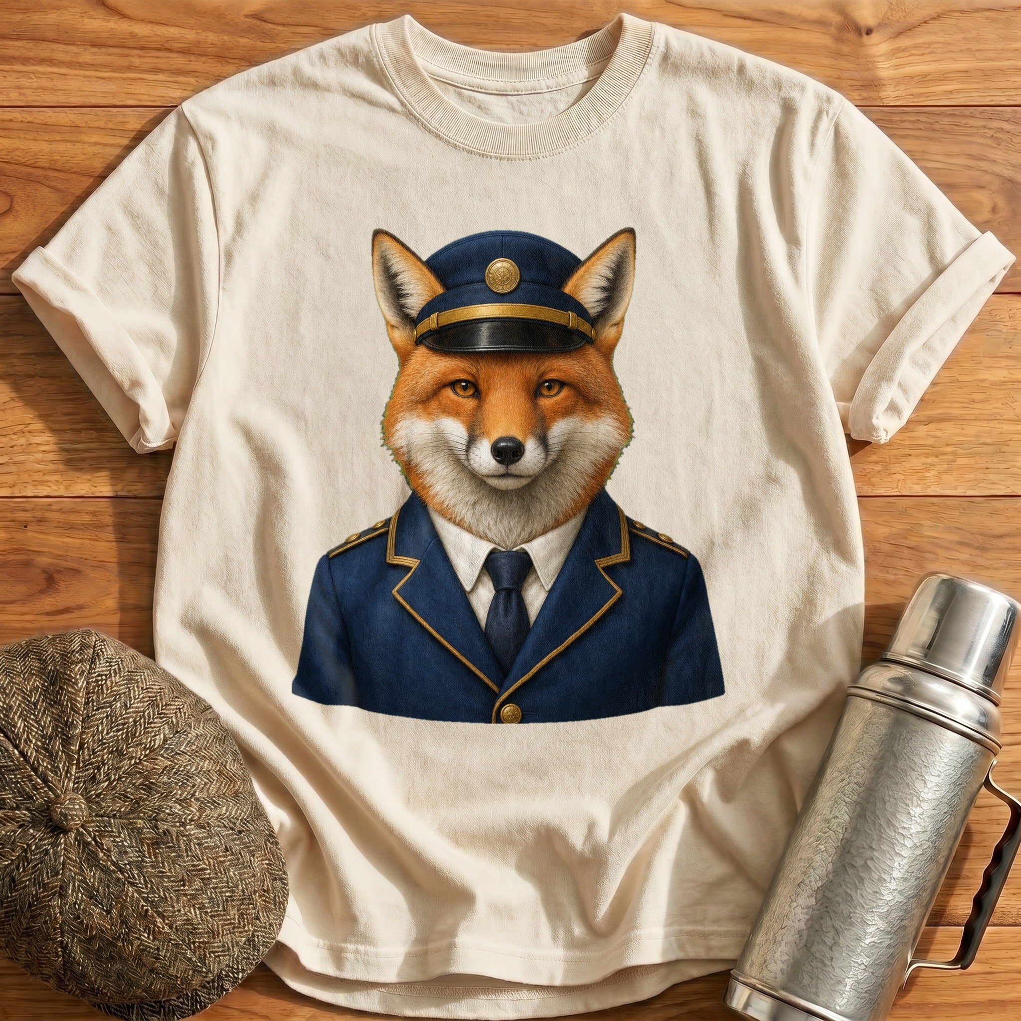 Red Fox Stationmaster T-Shirt - Natural