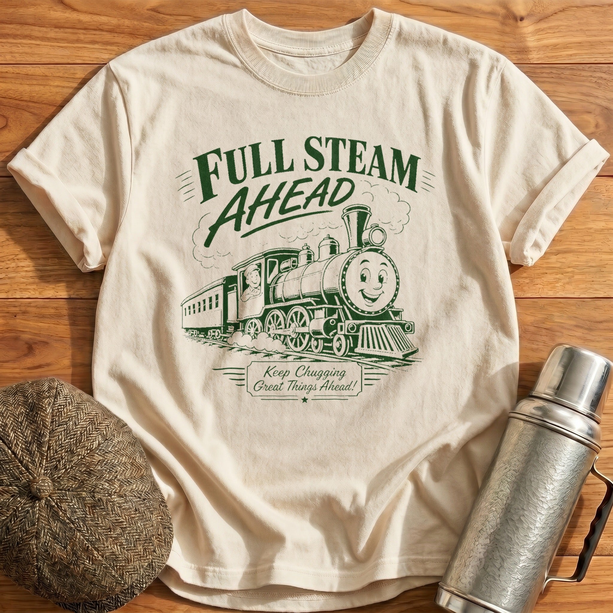 Full Steam Ahead T-Shirt - Natural