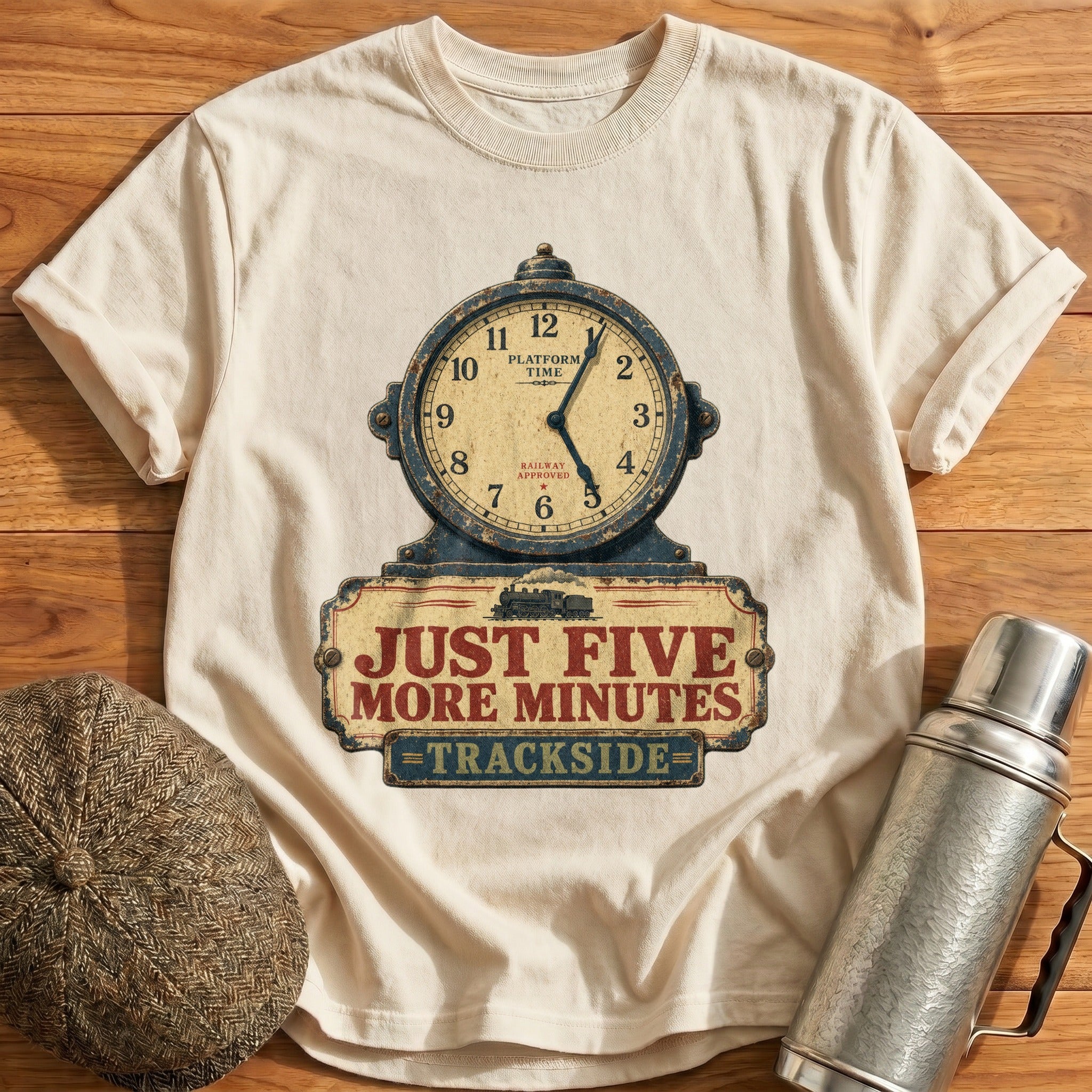 Just Five More Minutes T-Shirt - Natural