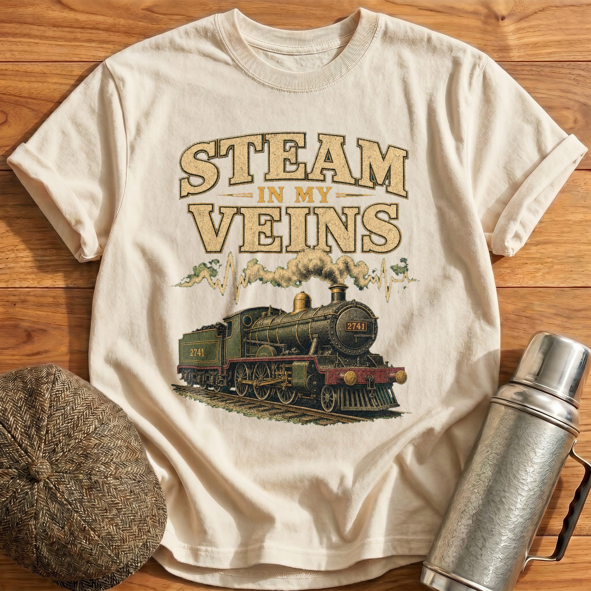 Steam in my Veins T-Shirt - Natural