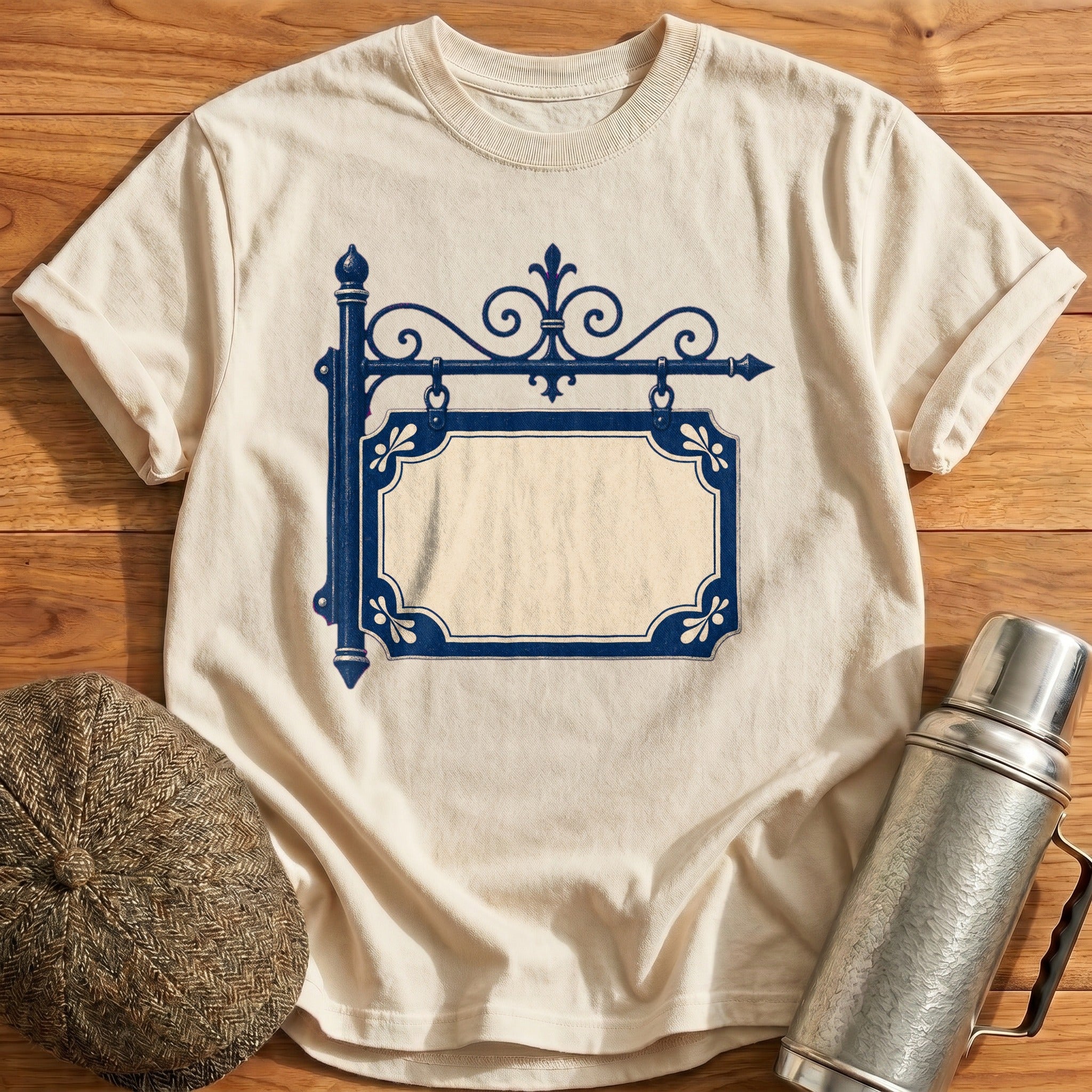 Enamel Station Sign T-Shirt - Natural