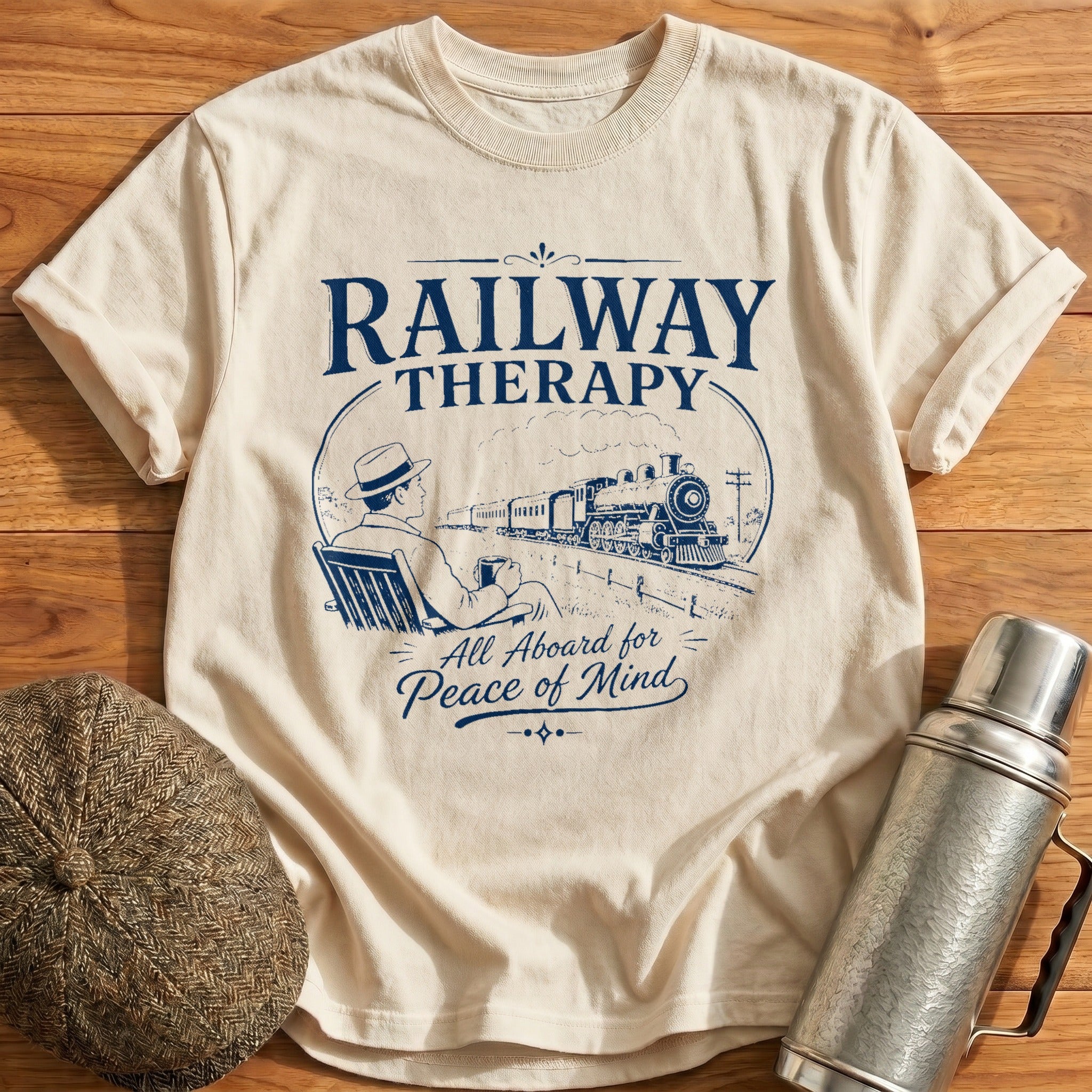 Railway Therapy T-Shirt - Natural