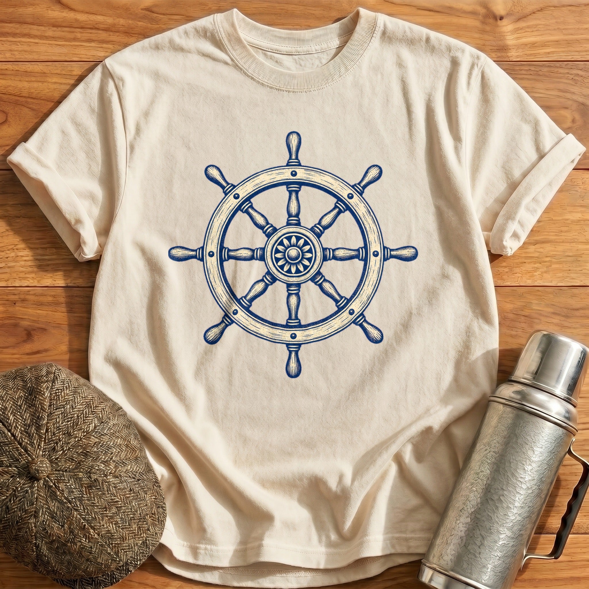Driving Wheel T-Shirt - Natural