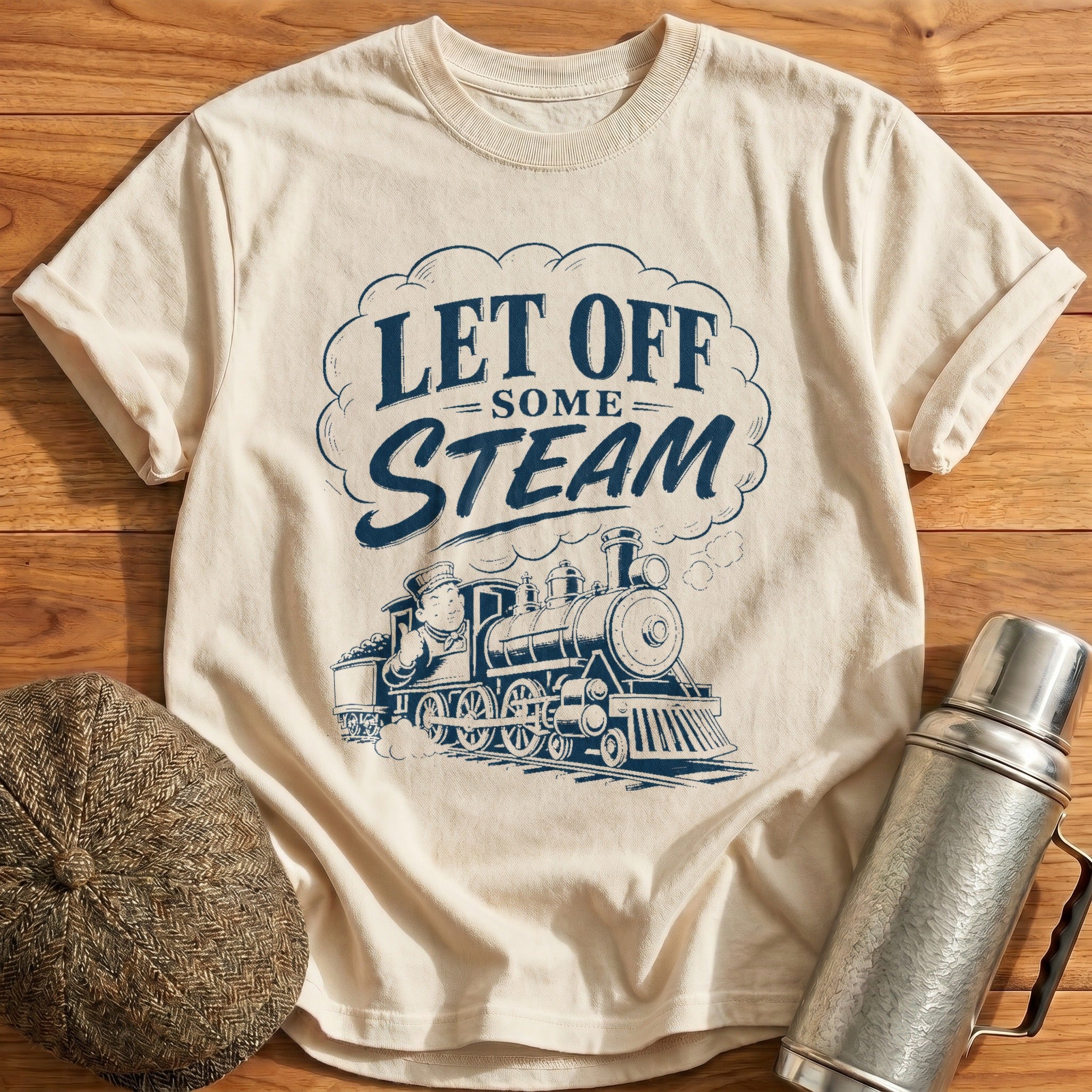 Let Off Some Steam T-Shirt - Natural