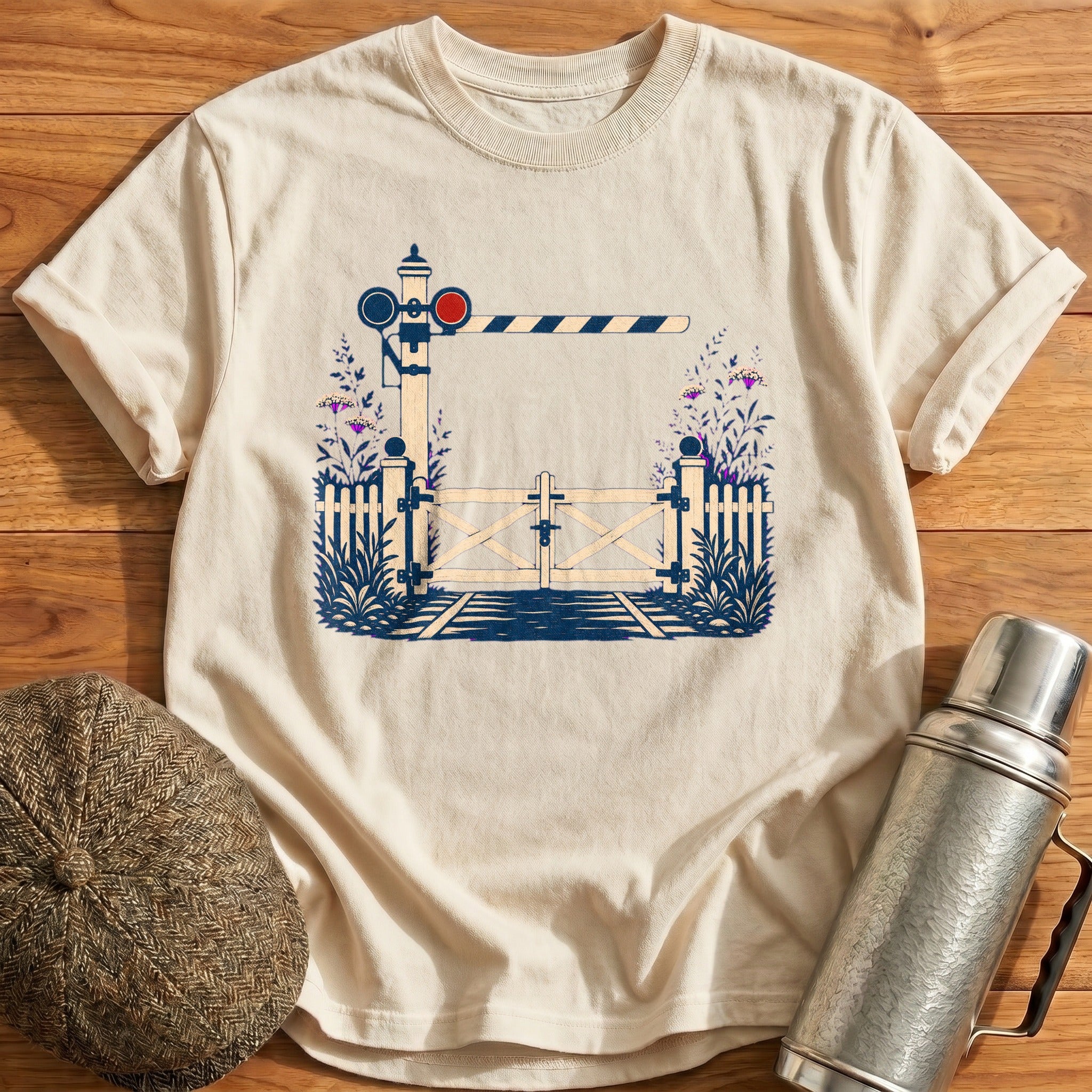 Level-Crossing Gate T-Shirt - Natural