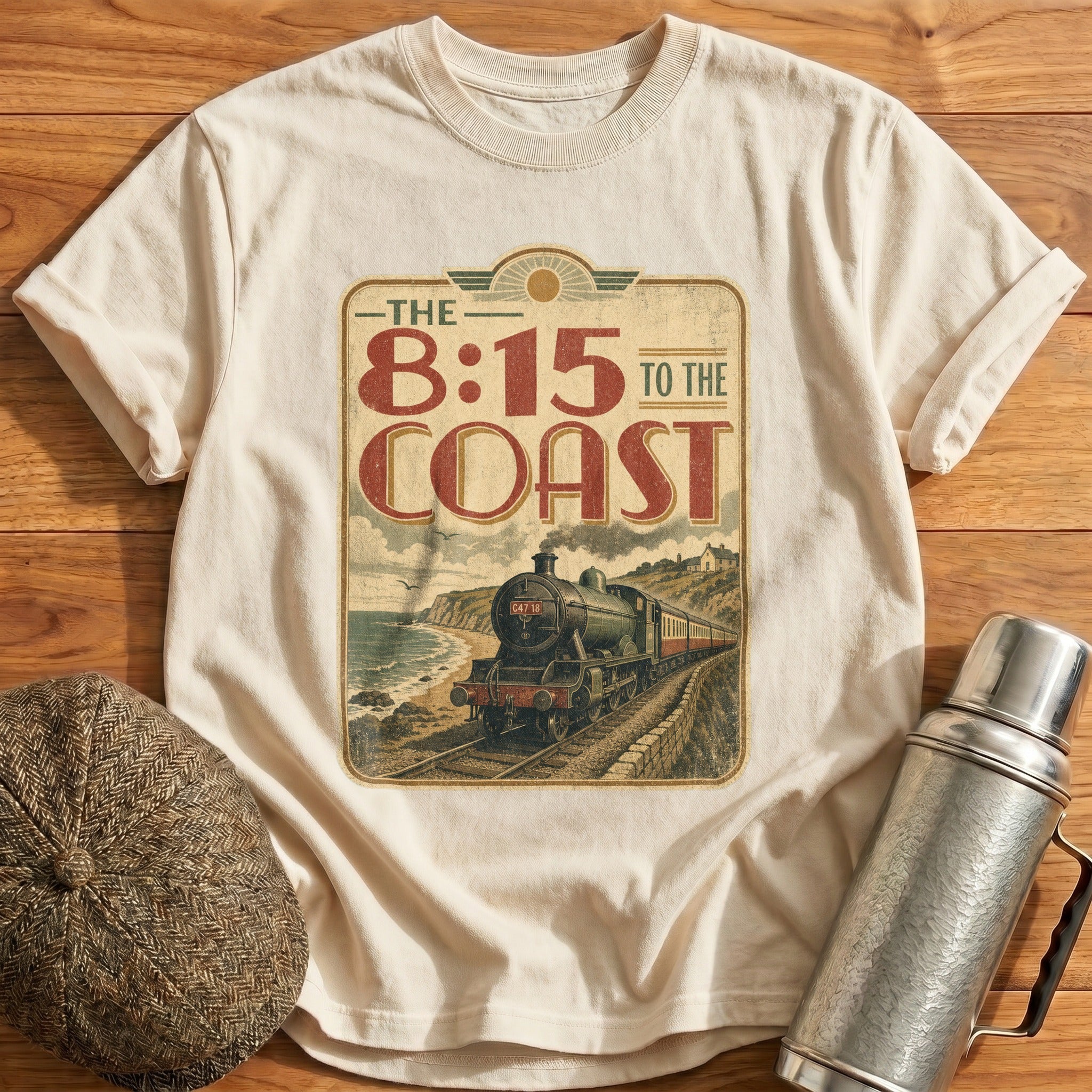 The 815 to the Coast T-Shirt - Natural