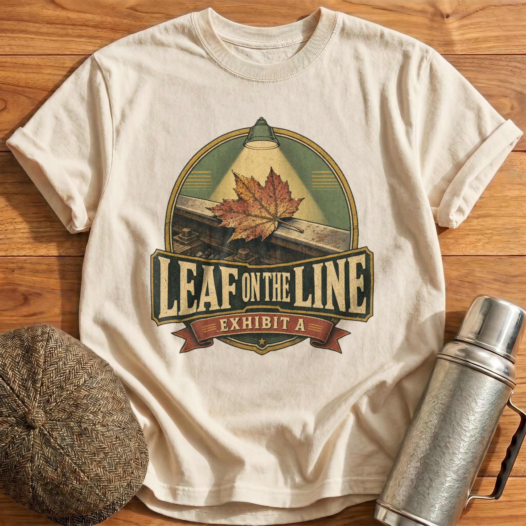 Leaf on the Line T-Shirt - Natural